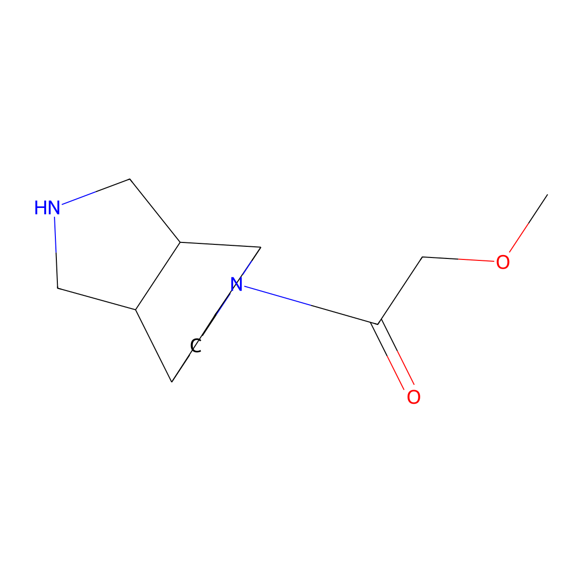 1-{4,8-Diazatricyclo[5.2.2.0,2,6]undecan-8-yl}-2-methoxyethan-1-one molecular structure, CAS 2060029-07-2