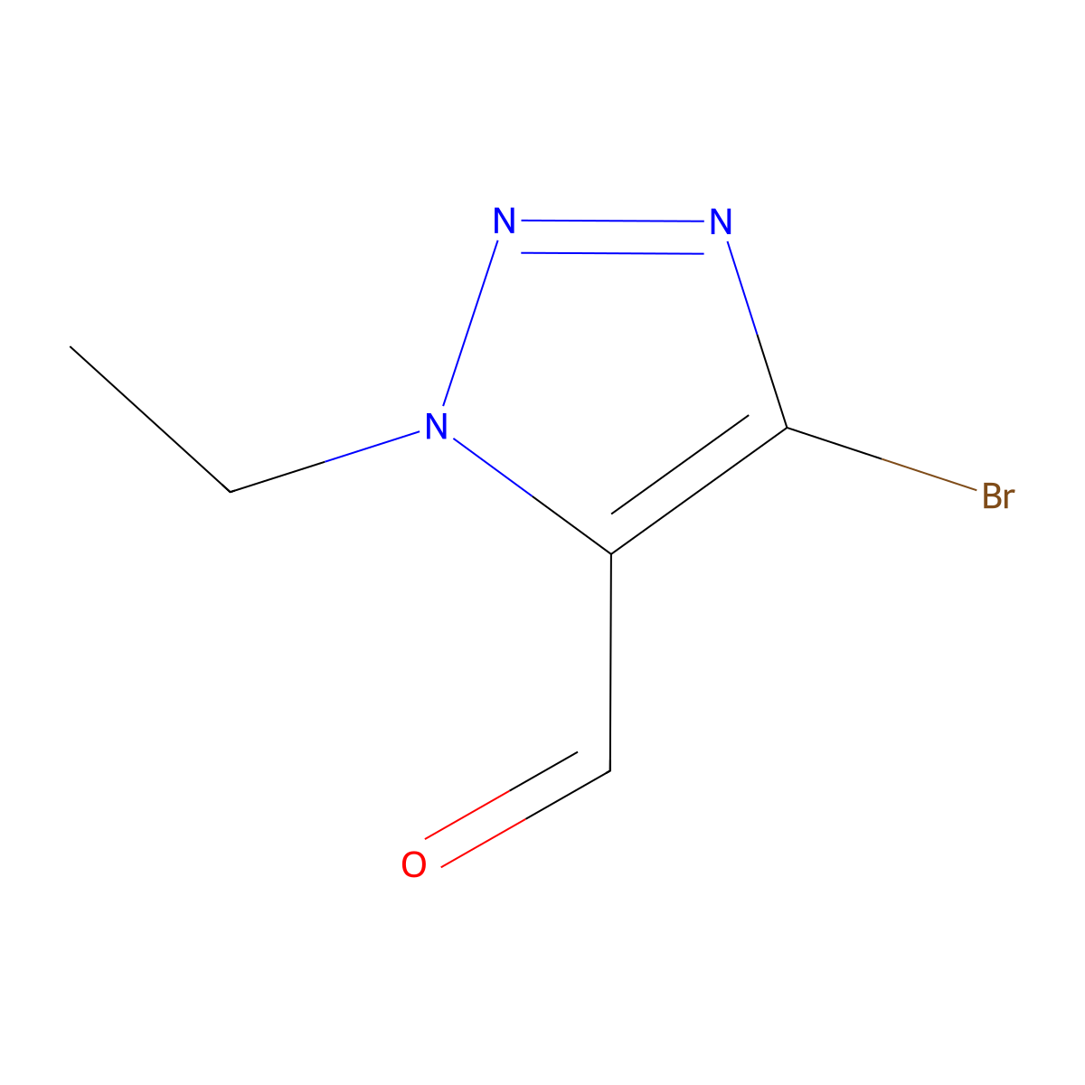4-Bromo-1-ethyl-1H-1,2,3-triazole-5-carbaldehyde molecular structure, CAS 2060029-09-4
