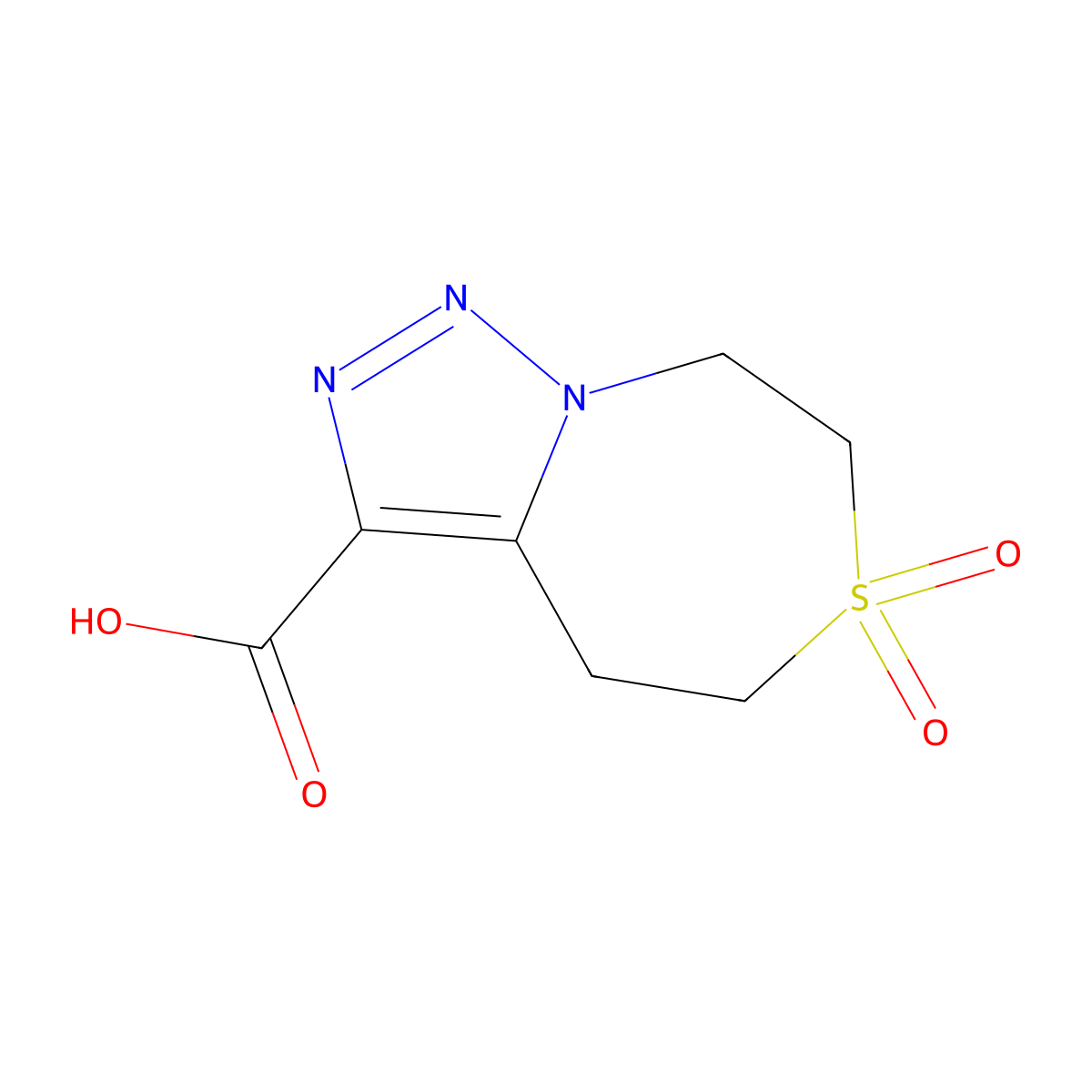 6,6-Dioxo-4H,5H,7H,8H-6lambda6-[1,2,3]triazolo[1,5-d][1,4]thiazepine-3-carboxylic acid molecular structure, CAS 2060029-13-0