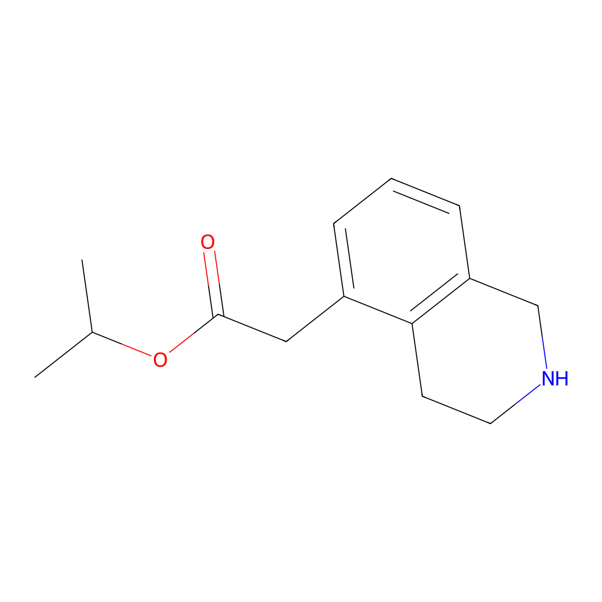 Propan-2-yl 2-(1,2,3,4-tetrahydroisoquinolin-5-yl)acetate molecular structure, CAS 2060029-15-2