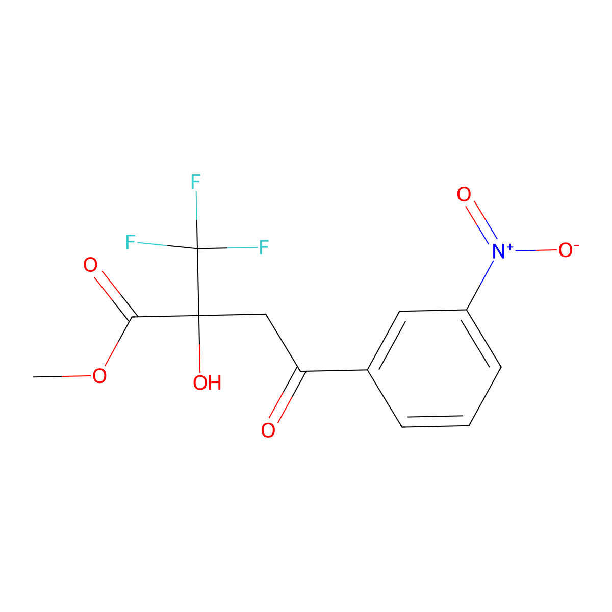 Methyl 2-hydroxy-4-(3-nitrophenyl)-4-oxo-2-(trifluoromethyl)butanoate molecular structure, CAS 2060029-19-6