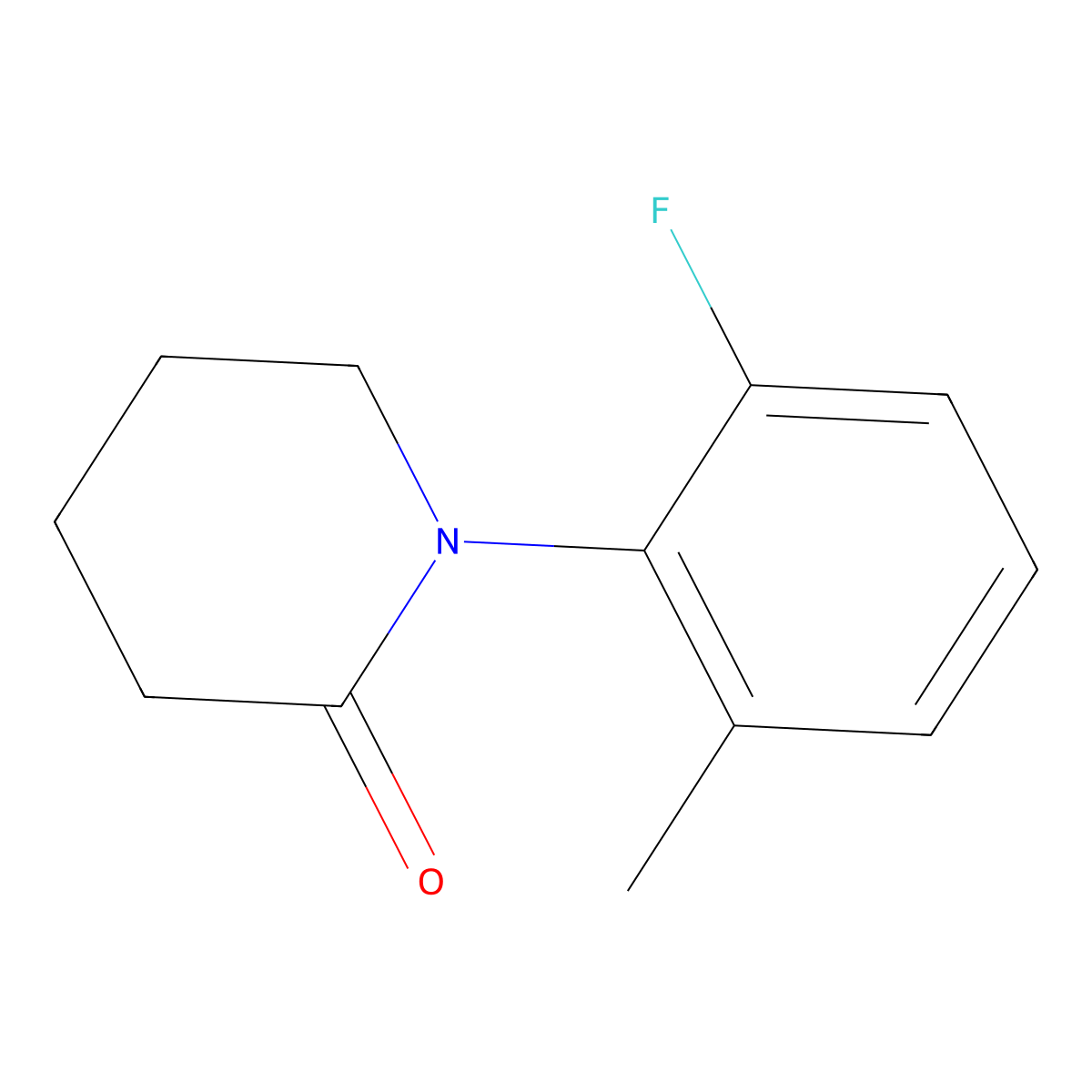 1-(2-Fluoro-6-methylphenyl)piperidin-2-one molecular structure, CAS 2060029-40-3