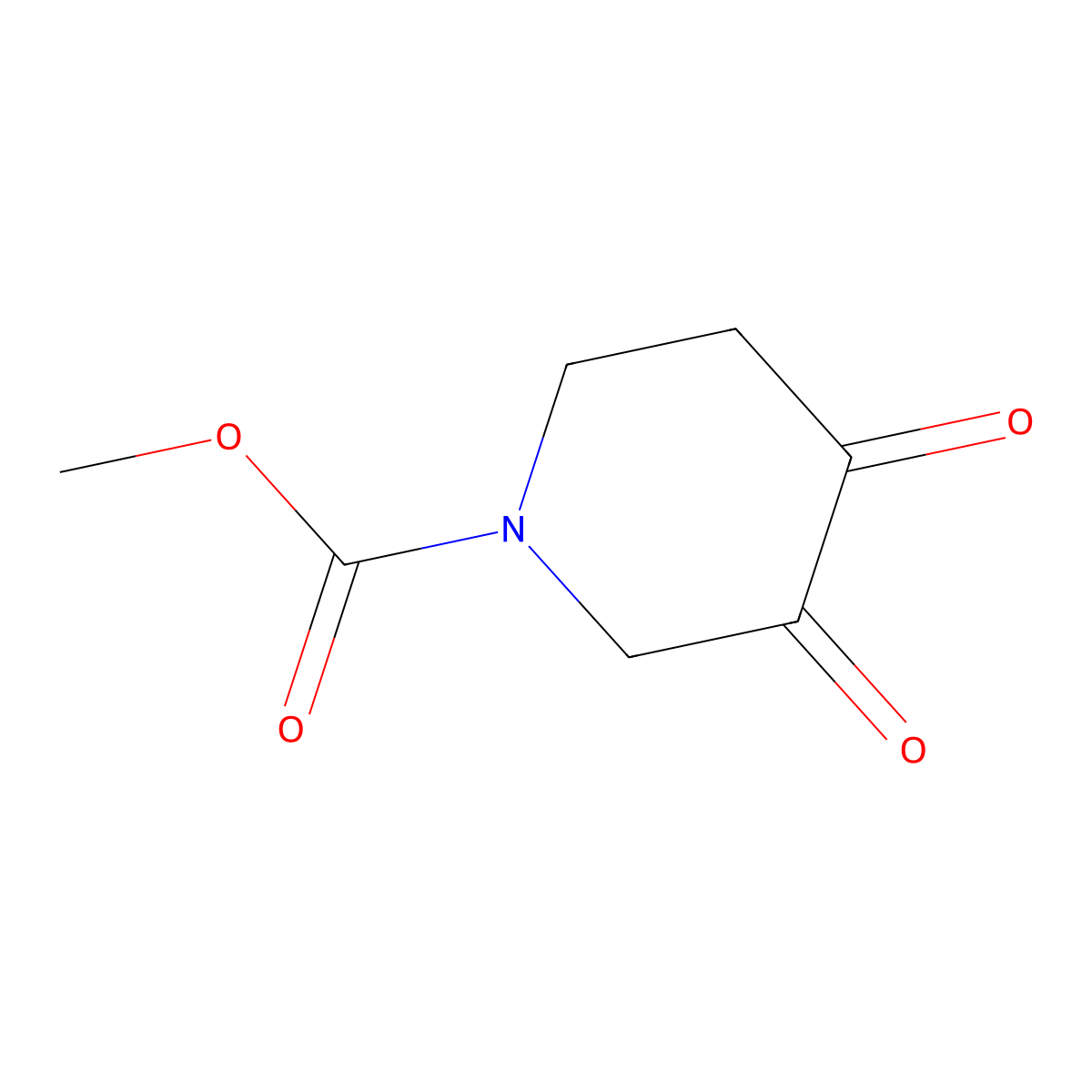 Methyl 3,4-dioxopiperidine-1-carboxylate molecular structure, CAS 2060029-54-9