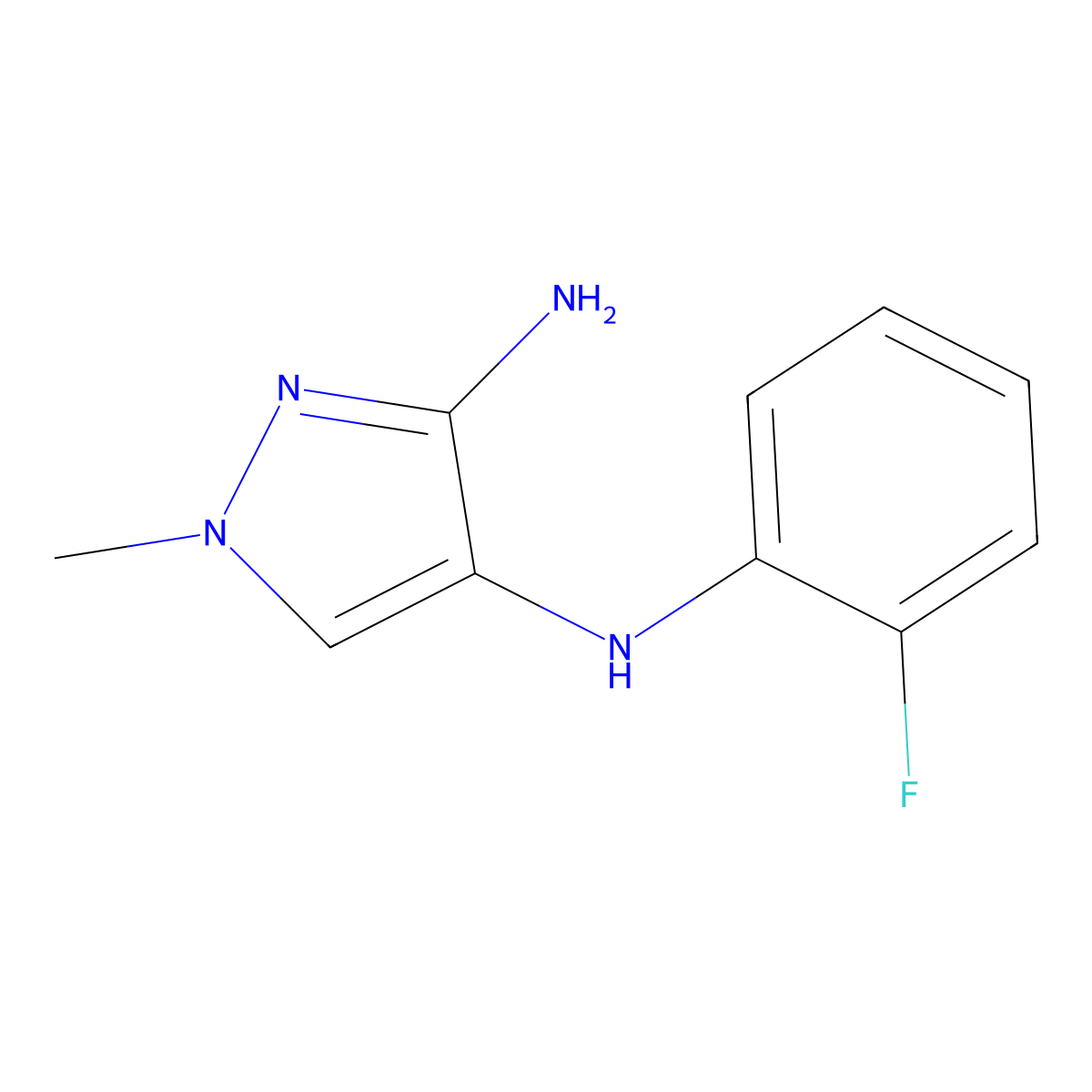 N4-(2-Fluorophenyl)-1-methyl-1H-pyrazole-3,4-diamine molecular structure, CAS 2060029-56-1