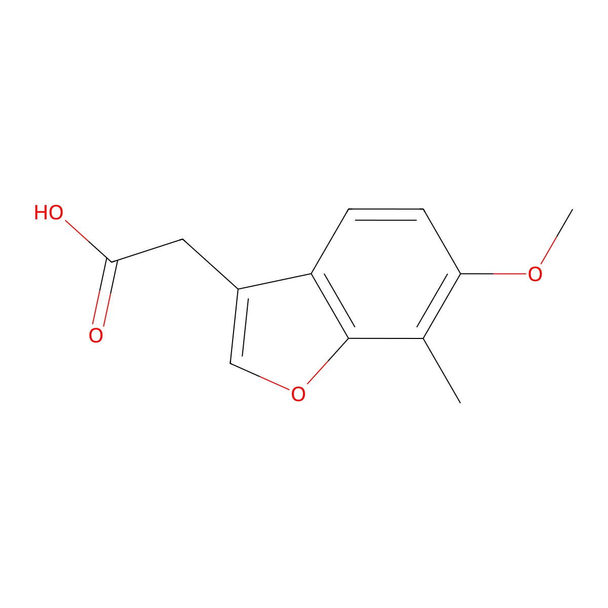 2-(6-Methoxy-7-methyl-1-benzofuran-3-yl)acetic acid molecular structure, CAS 2060029-58-3