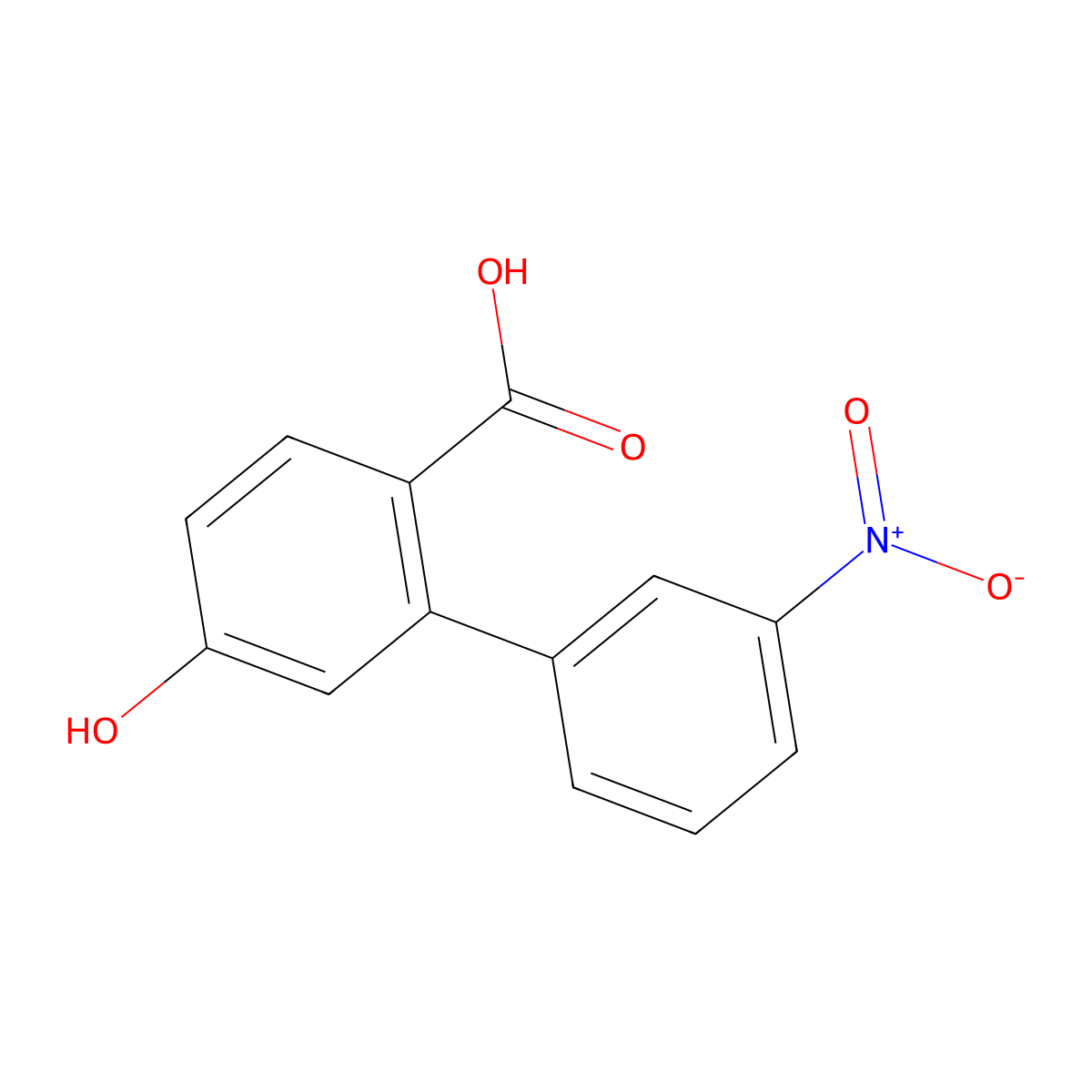 4-Hydroxy-2-(3-nitrophenyl)benzoic acid molecular structure, CAS 2060029-65-2