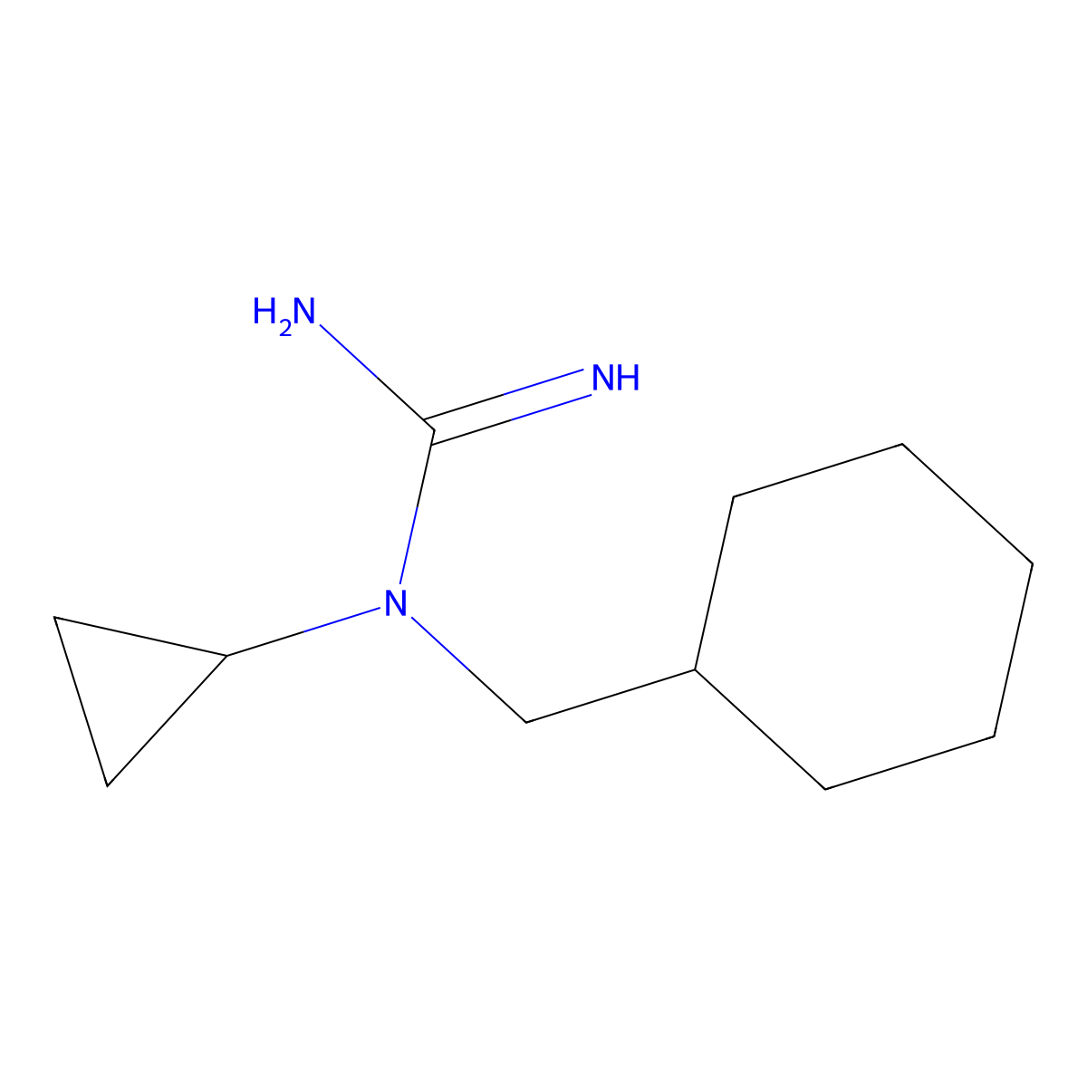 N-(Cyclohexylmethyl)-N-cyclopropylguanidine molecular structure, CAS 2060029-66-3