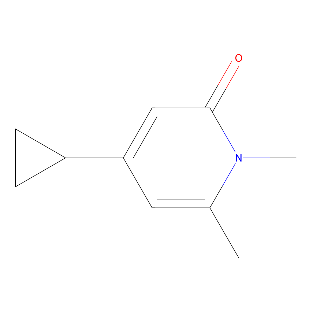4-Cyclopropyl-1,6-dimethyl-1,2-dihydropyridin-2-one molecular structure, CAS 2060029-68-5