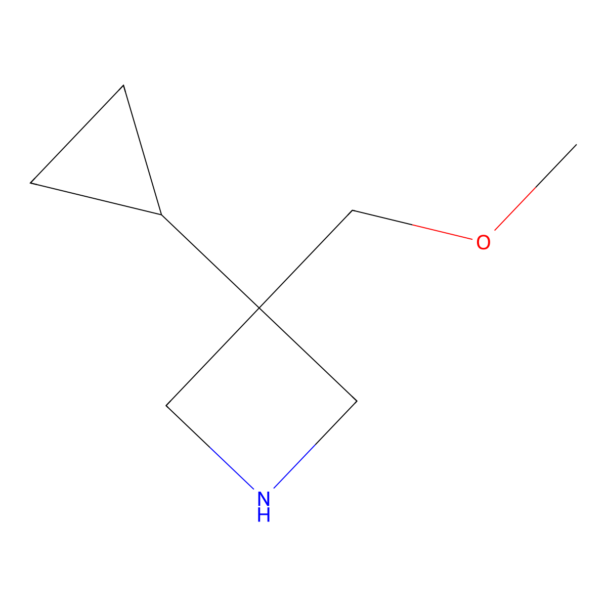 3-Cyclopropyl-3-(methoxymethyl)azetidine molecular structure, CAS 2060029-75-4