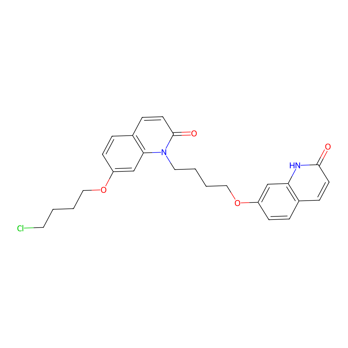 7-(4-Chlorobutoxy)-1-{4-[(2-oxo-1,2-dihydroquinolin-7-yl)oxy]butyl}-1,2-dihydroquinolin-2-one molecular structure, CAS 2060029-80-1