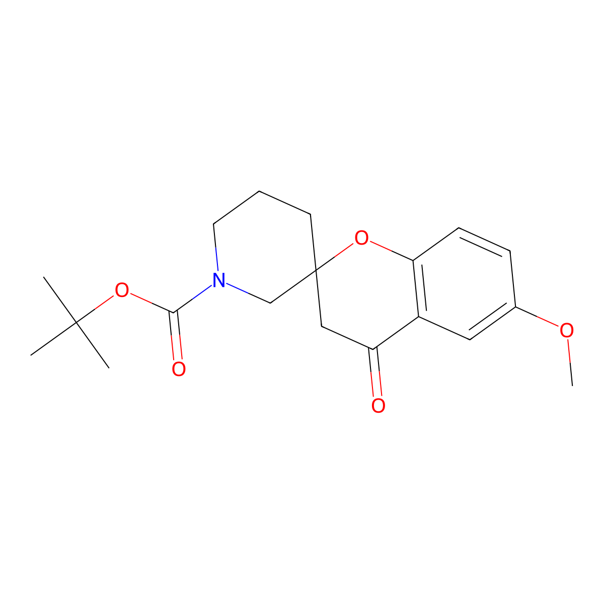 tert-Butyl 6-methoxy-4-oxo-3,4-dihydrospiro[1-benzopyran-2,3'-piperidine]-1'-carboxylate molecular structure, CAS 2060029-81-2