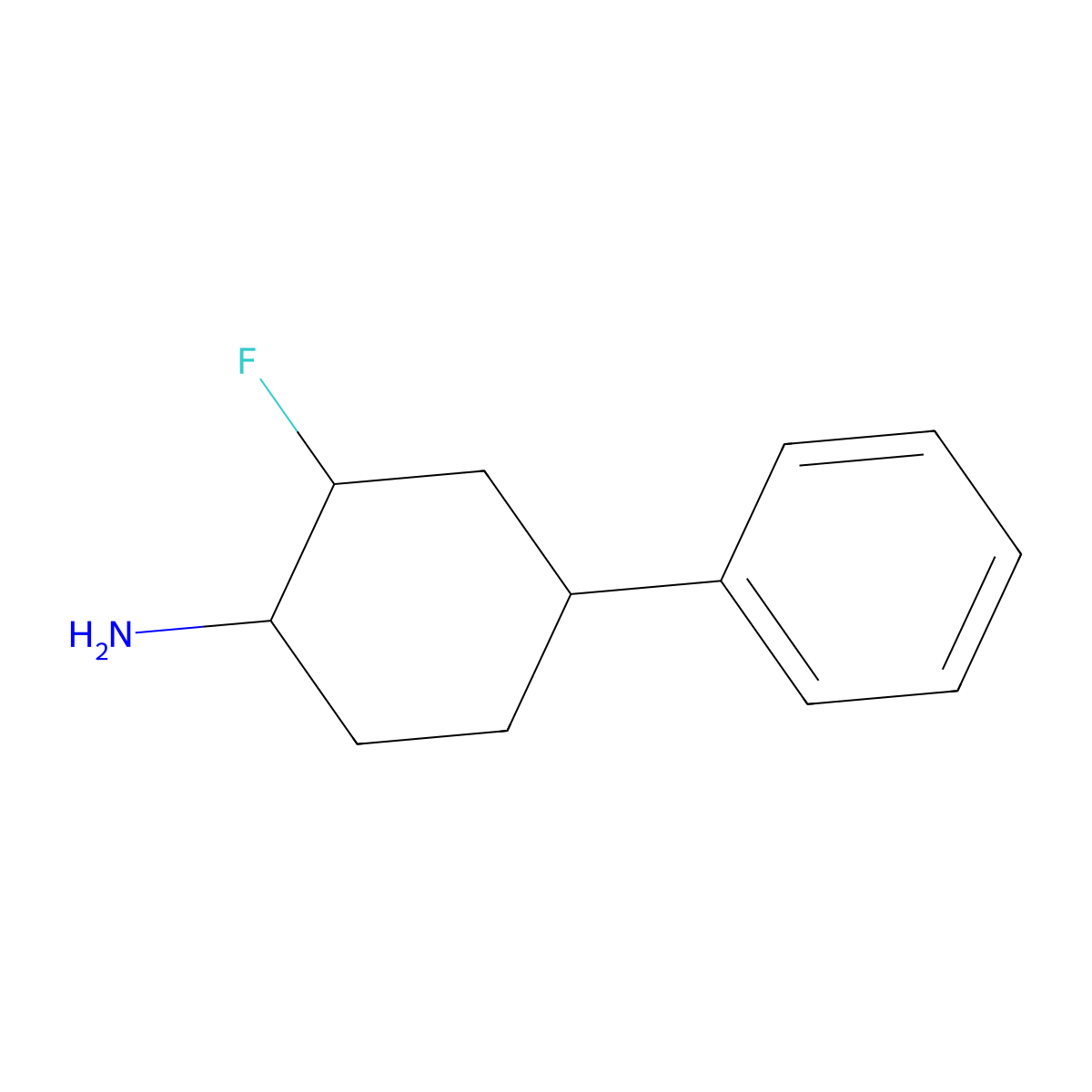 2-Fluoro-4-phenylcyclohexan-1-amine molecular structure, CAS 2060029-93-6