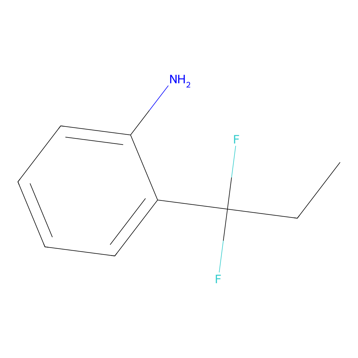 2-(1,1-Difluoropropyl)aniline molecular structure, CAS 2060029-94-7