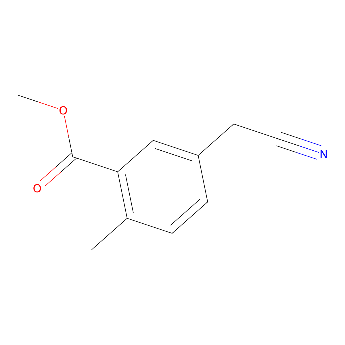 Methyl 5-(cyanomethyl)-2-methylbenzoate molecular structure, CAS 2060030-00-2