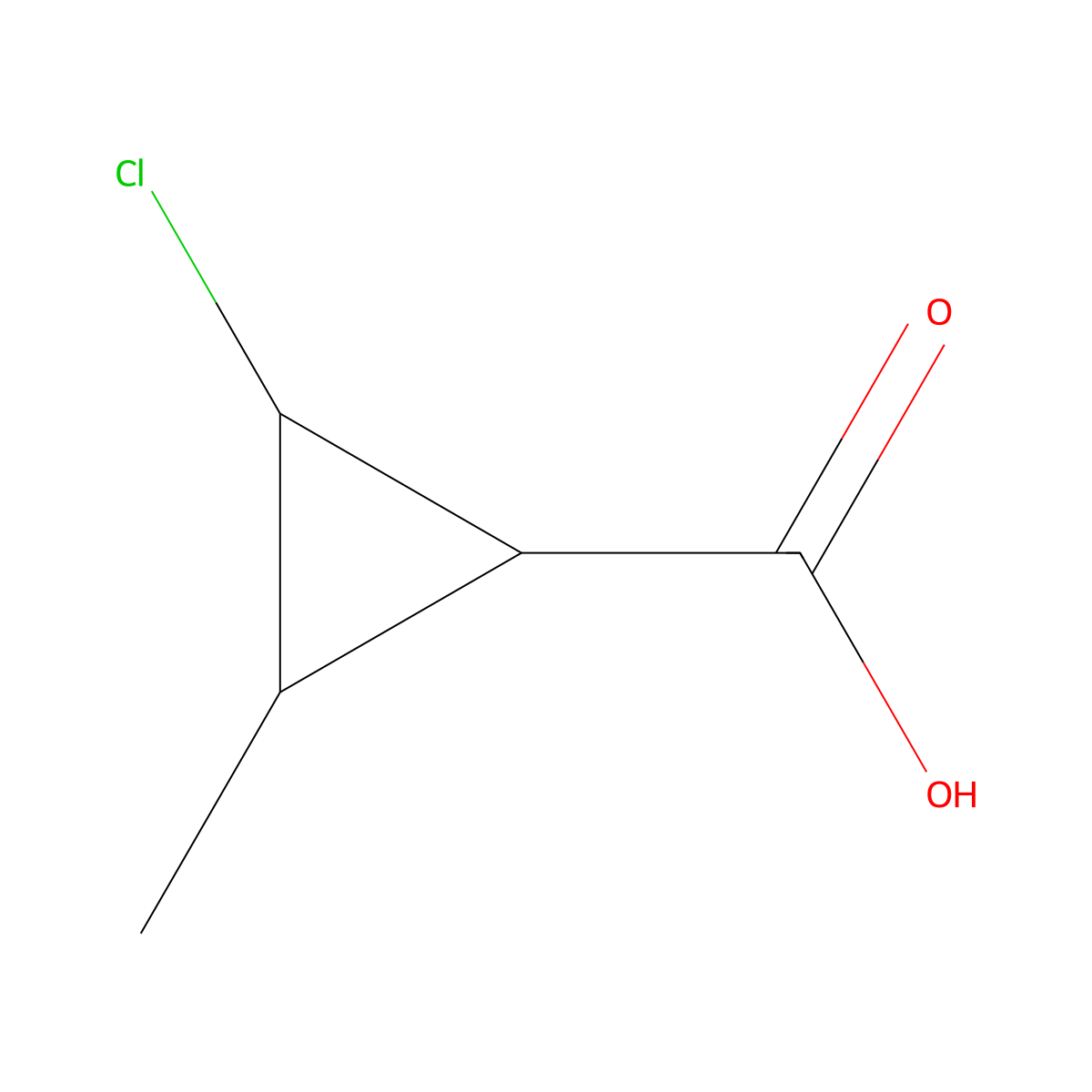 2-Chloro-3-methylcyclopropane-1-carboxylic acid molecular structure, CAS 2060030-03-5