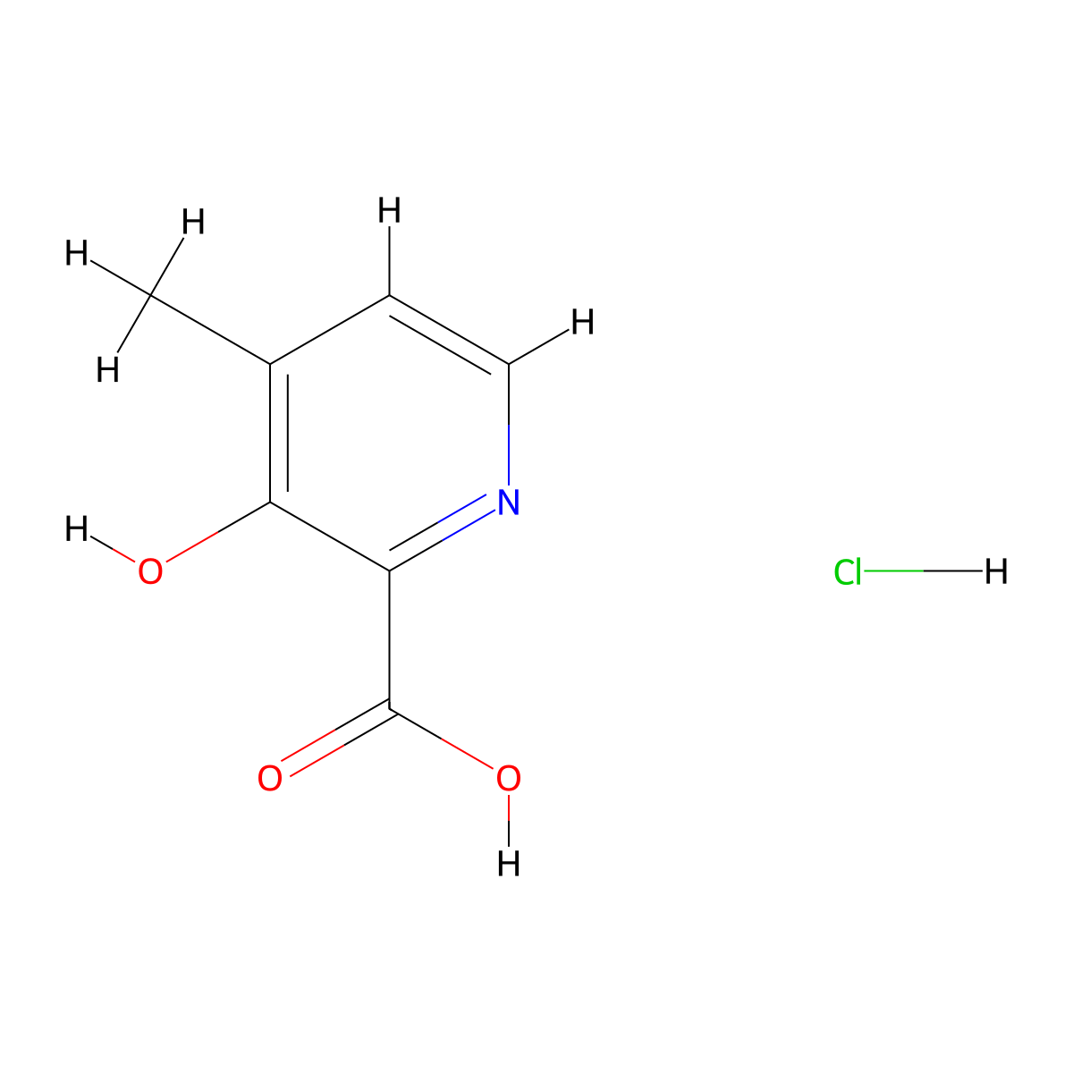 3-Hydroxy-4-methylpyridine-2-carboxylic acid hydrochloride molecular structure, CAS 2060030-04-6