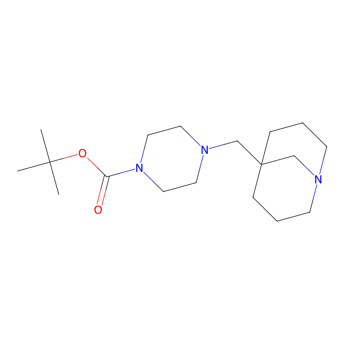 tert-Butyl 4-({1-azabicyclo[3.3.1]nonan-5-yl}methyl)piperazine-1-carboxylate molecular structure, CAS 2060030-05-7