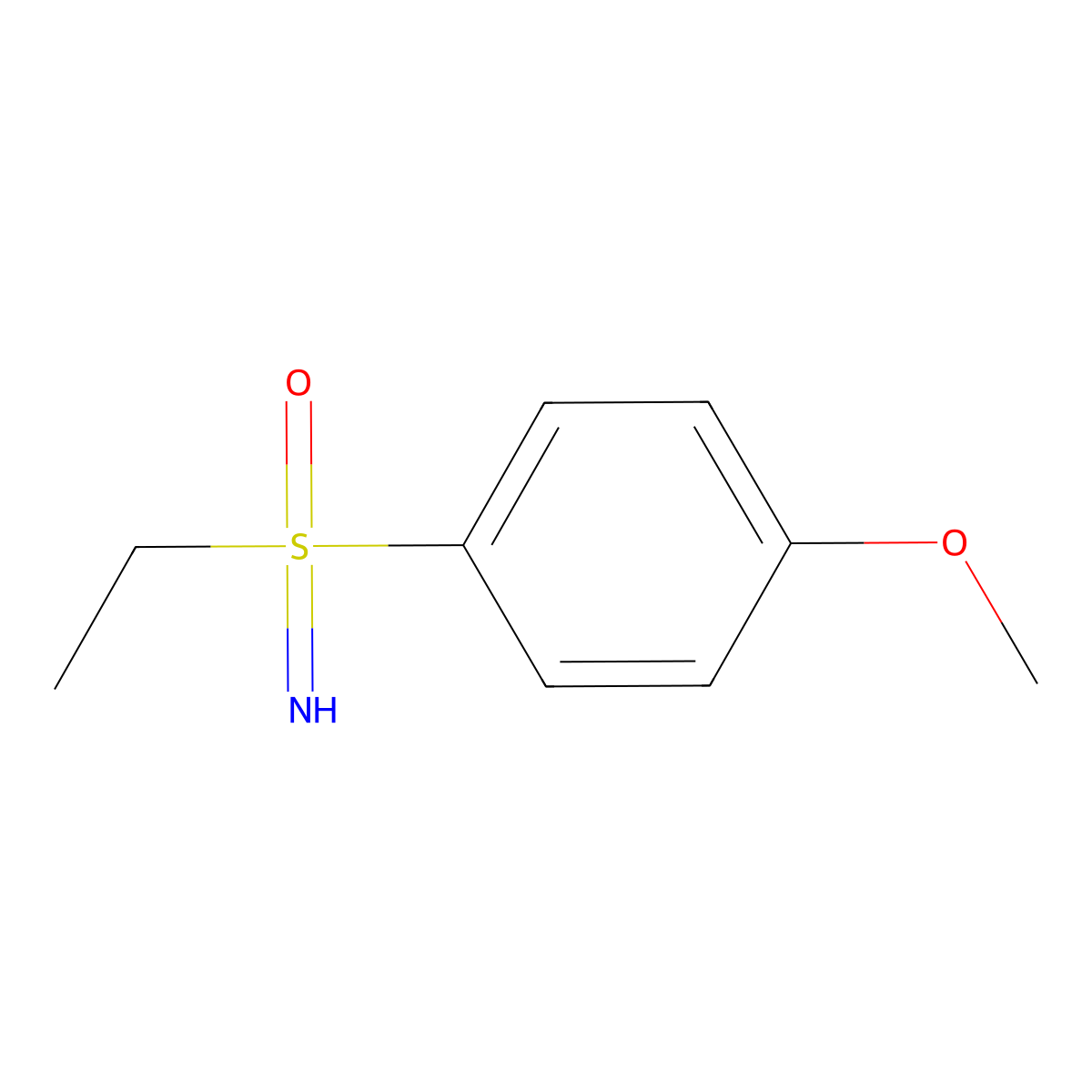 Ethyl(imino)(4-methoxyphenyl)-lambda6-sulfanone molecular structure, CAS 2060030-17-1