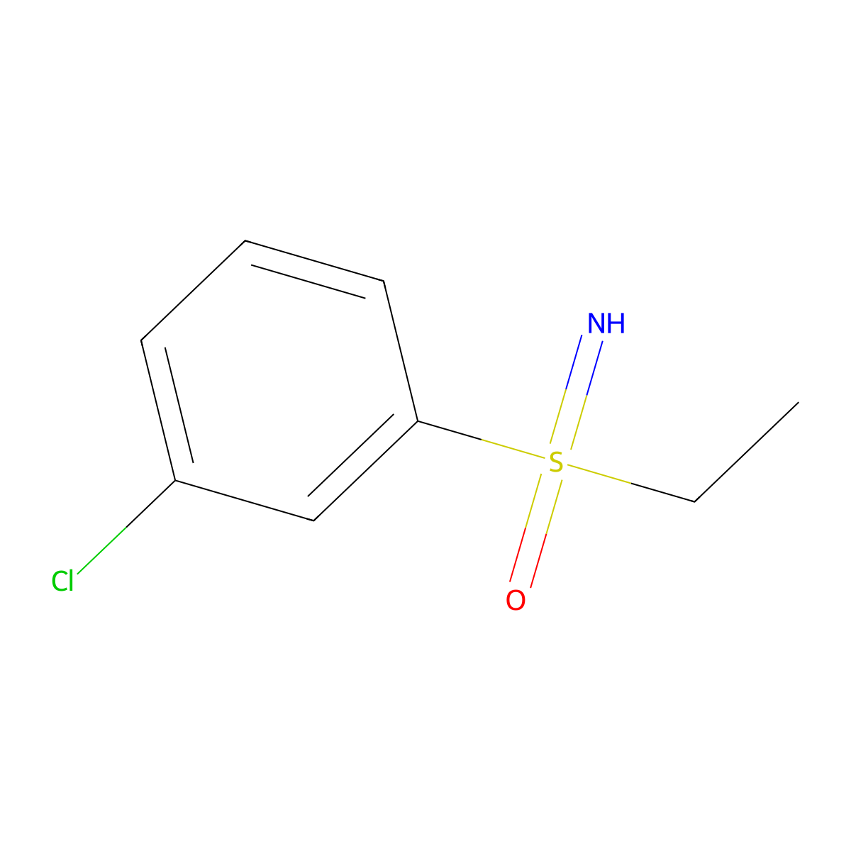 (3-Chlorophenyl)(ethyl)imino-lambda6-sulfanone molecular structure, CAS 2060030-24-0