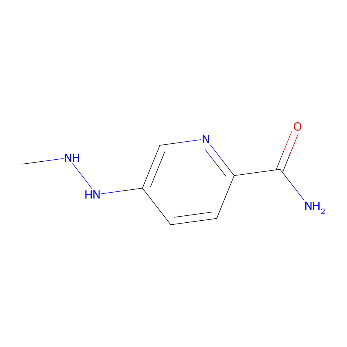 5-(2-Methylhydrazin-1-yl)pyridine-2-carboxamide molecular structure, CAS 2060030-28-4