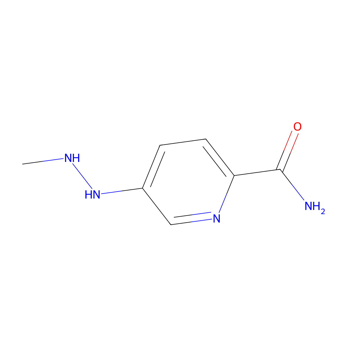 5-(2-Methylhydrazin-1-yl)pyridine-2-carboxamide molecular structure, CAS 2060030-28-4