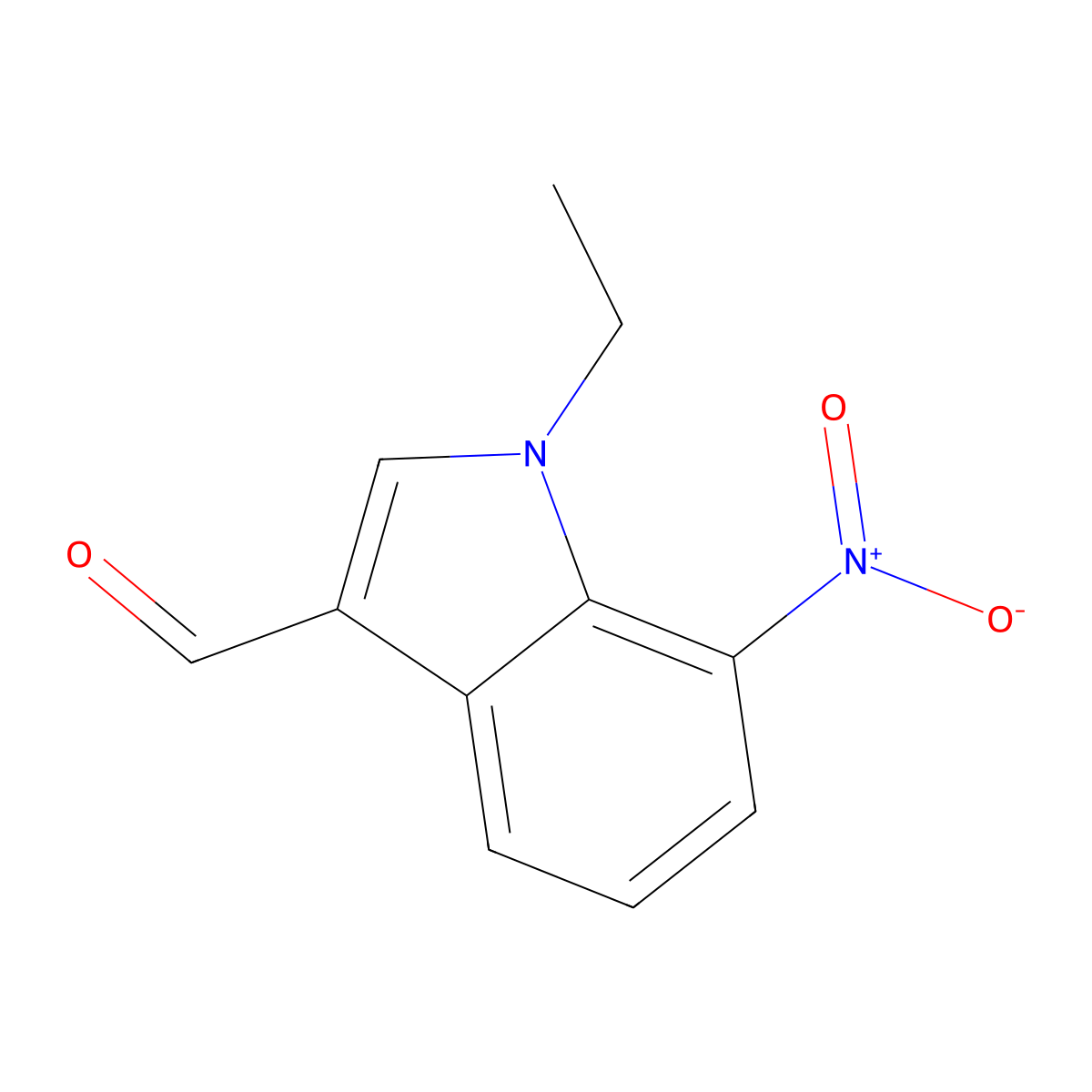 1-Ethyl-7-nitro-1H-indole-3-carbaldehyde molecular structure, CAS 2060030-34-2