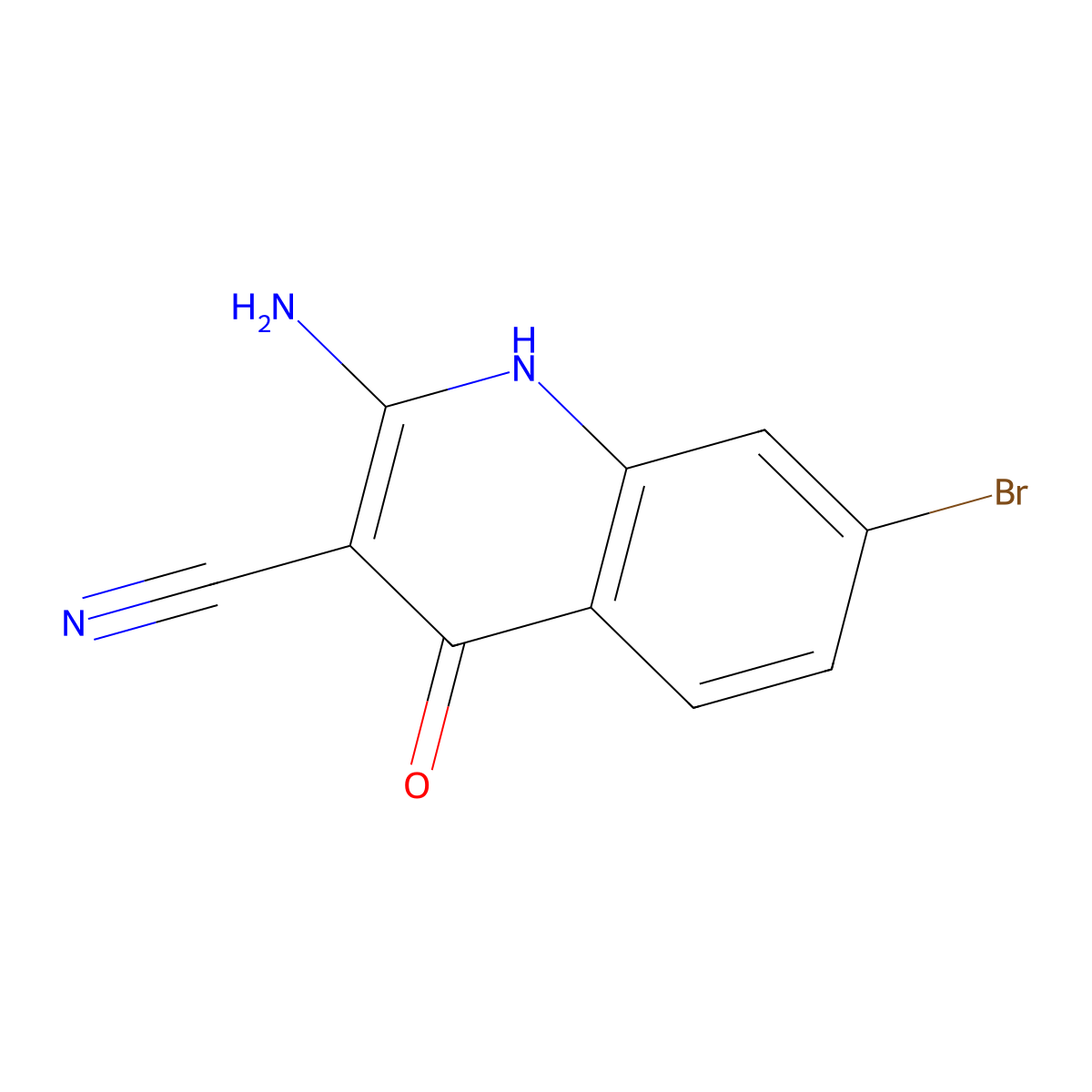 2-Amino-7-bromo-4-hydroxyquinoline-3-carbonitrile molecular structure, CAS 2060030-41-1