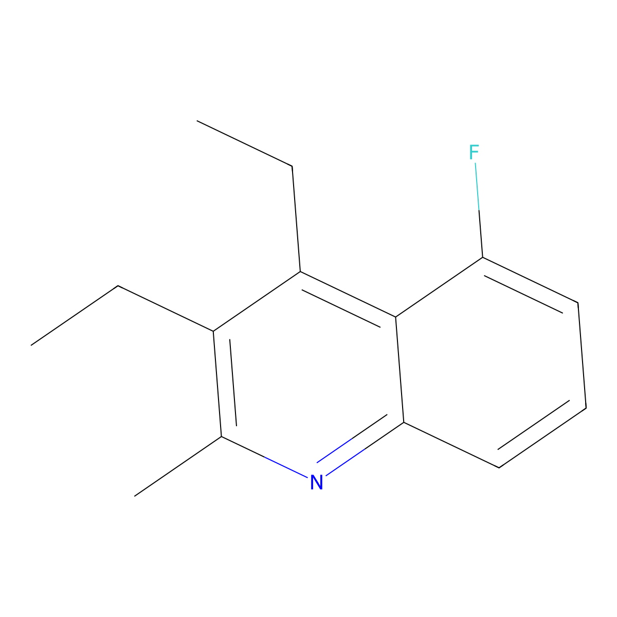 3,4-Diethyl-5-fluoro-2-methylquinoline molecular structure, CAS 2060030-43-3