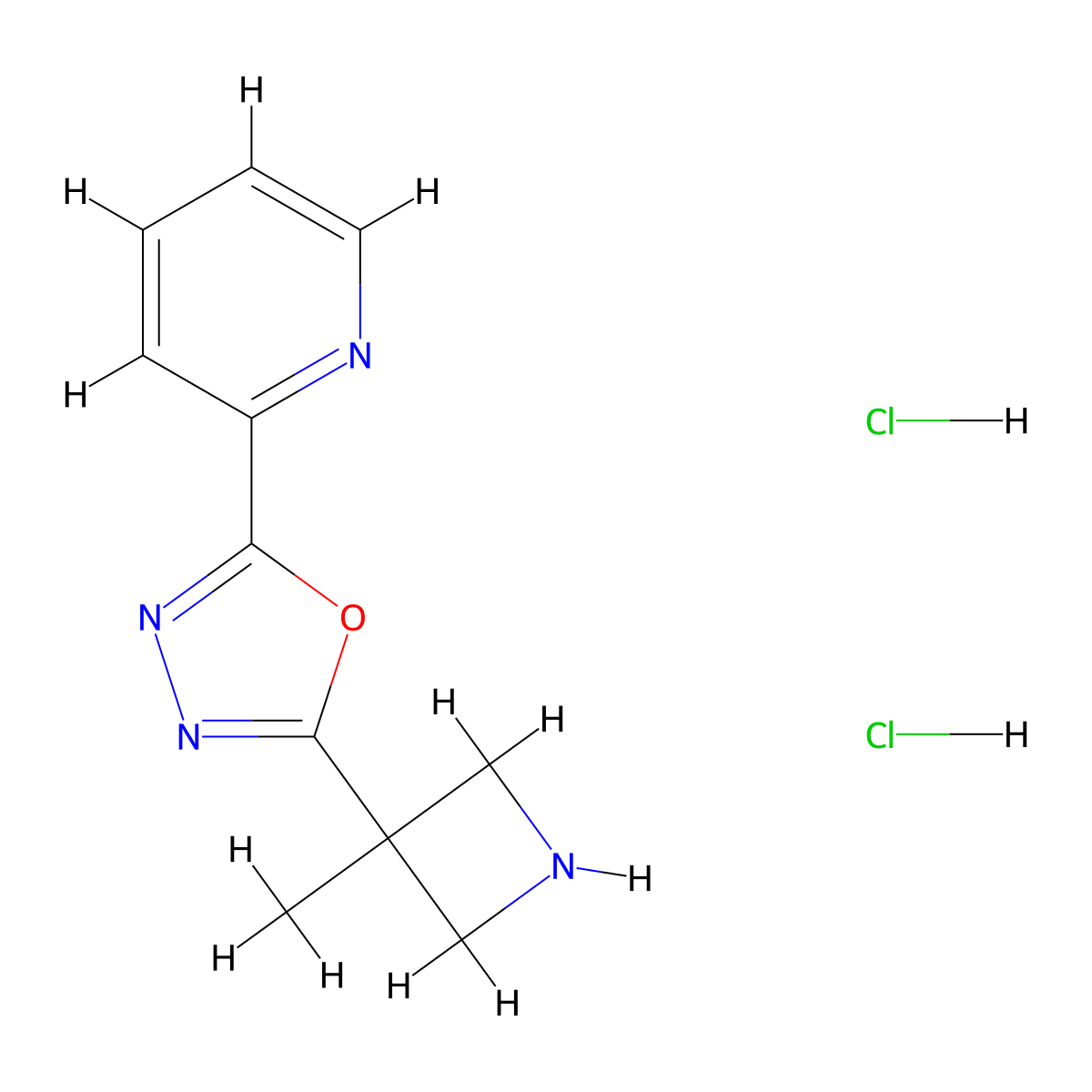 2-[5-(3-Methylazetidin-3-yl)-1,3,4-oxadiazol-2-yl]pyridine dihydrochloride molecular structure, CAS 2060030-45-5
