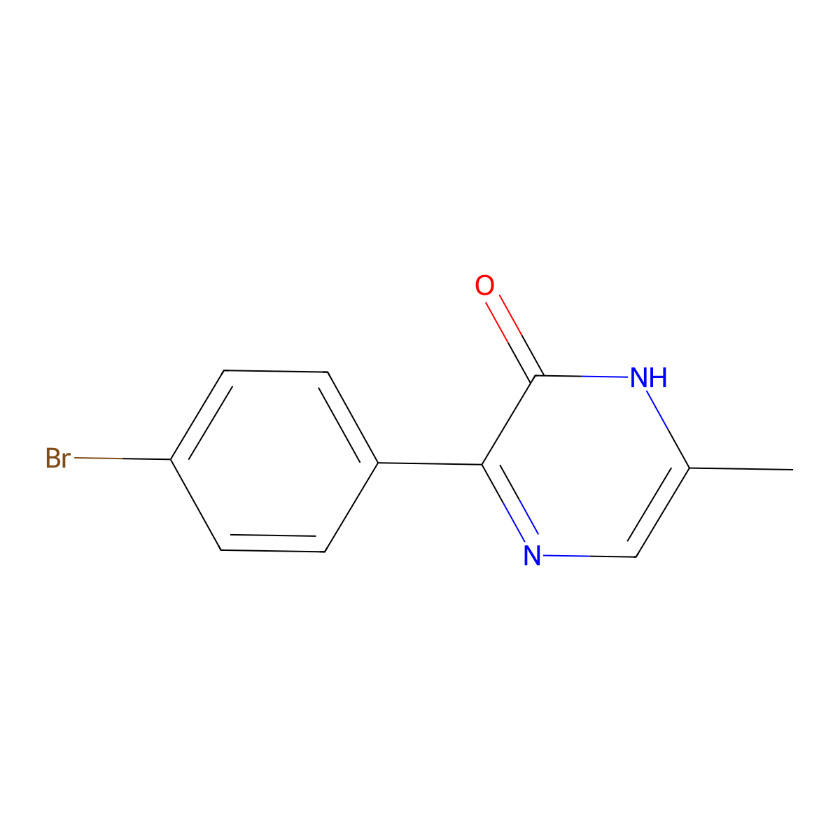 3-(4-Bromophenyl)-6-methyl-1,2-dihydropyrazin-2-one molecular structure, CAS 2060030-51-3