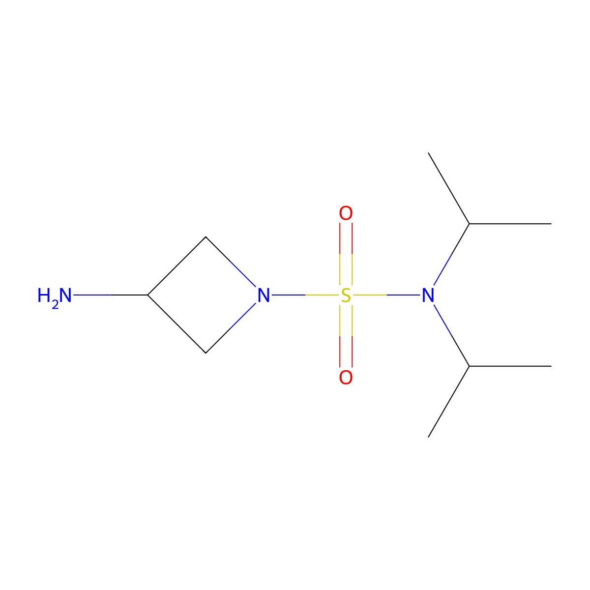 3-Amino-N,N-bis(propan-2-yl)azetidine-1-sulfonamide molecular structure, CAS 2060030-55-7