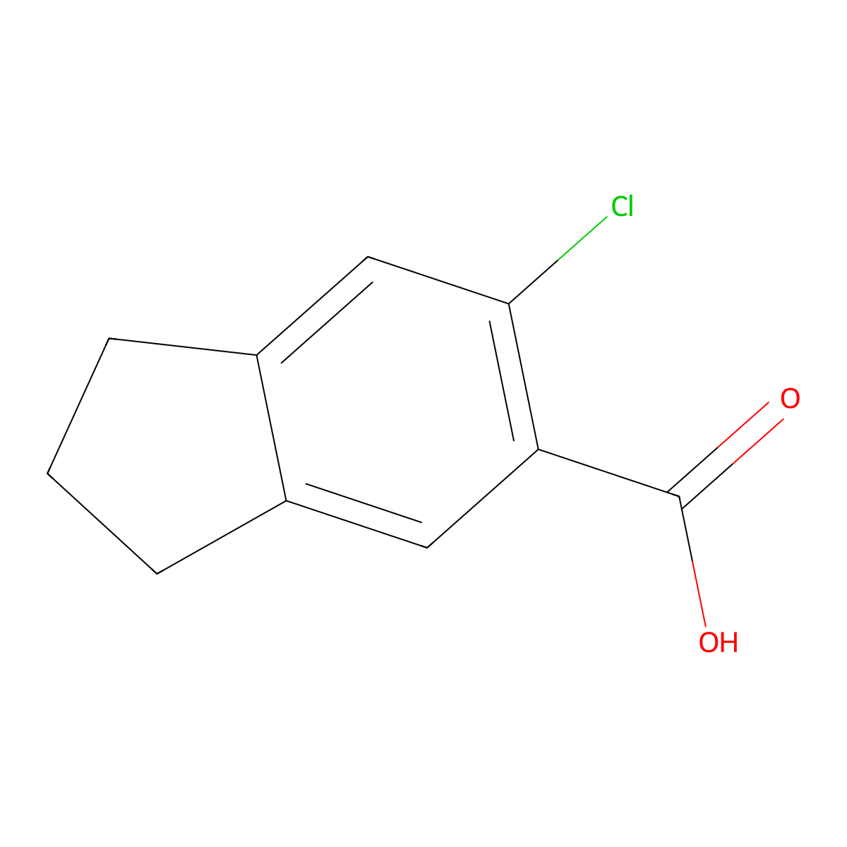 6-Chloro-2,3-dihydro-1H-indene-5-carboxylic acid molecular structure, CAS 2060030-58-0