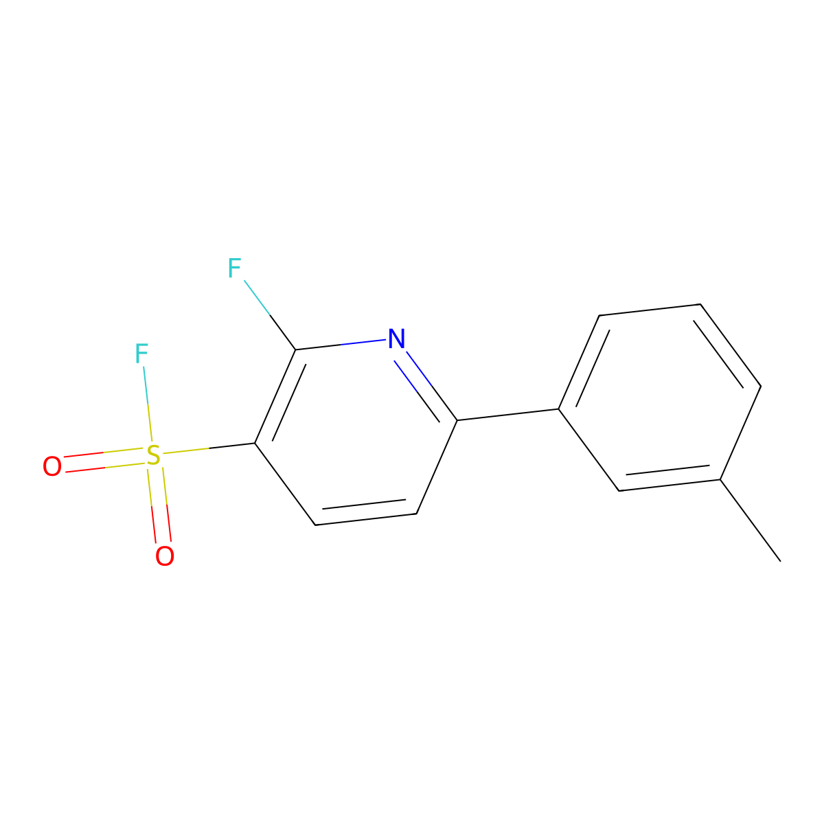 2-Fluoro-6-(3-methylphenyl)pyridine-3-sulfonyl fluoride molecular structure, CAS 2060030-63-7