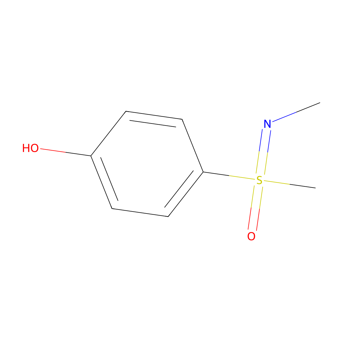 4-[Methyl(methylimino)oxo-lambda6-sulfanyl]phenol molecular structure, CAS 2060030-68-2