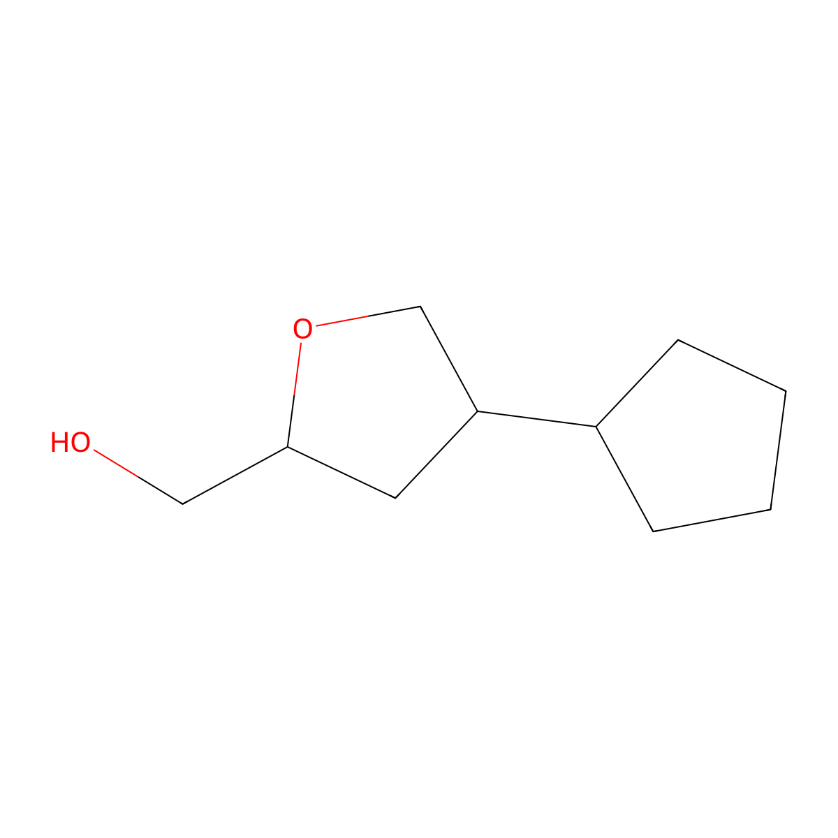 (4-Cyclopentyloxolan-2-yl)methanol molecular structure, CAS 2060030-82-0
