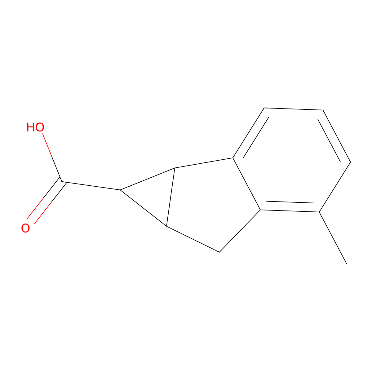 5-Methyl-1H,1aH,6H,6aH-cyclopropa[a]indene-1-carboxylic acid molecular structure, CAS 2060030-87-5