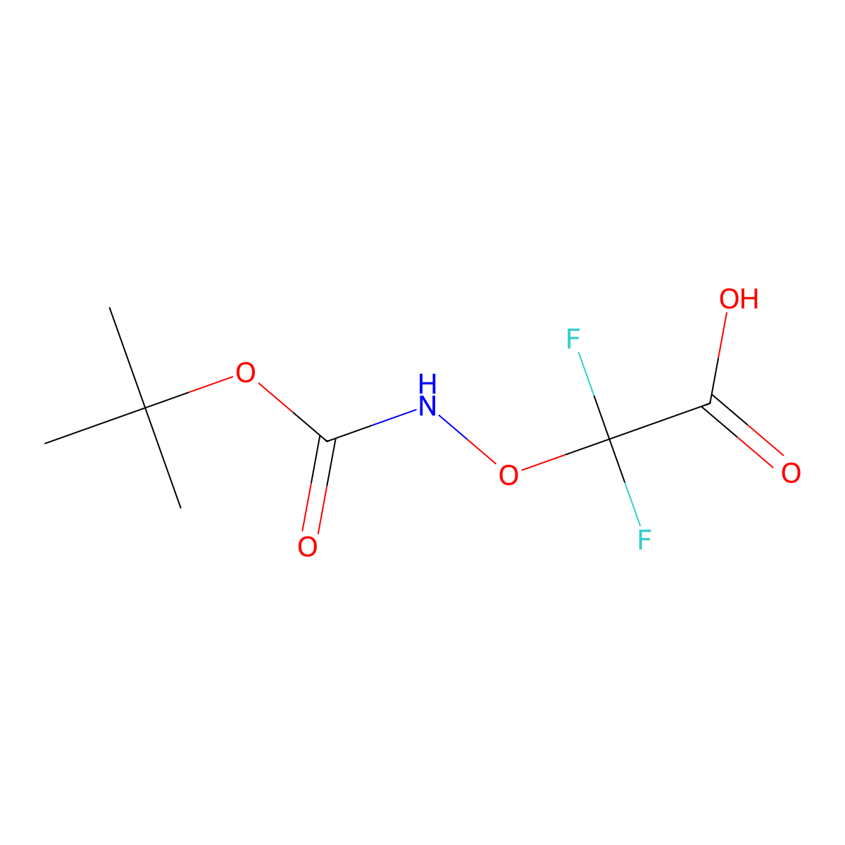 2-({[(Tert-butoxy)carbonyl]amino}oxy)-2,2-difluoroacetic acid molecular structure, CAS 2060030-91-1