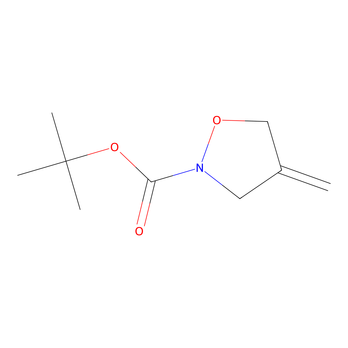 tert-Butyl 4-methylidene-1,2-oxazolidine-2-carboxylate molecular structure, CAS 2060030-92-2