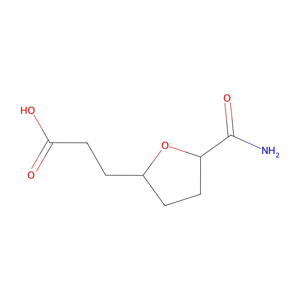 3-(5-Carbamoyloxolan-2-yl)propanoic acid molecular structure, CAS 2060030-94-4