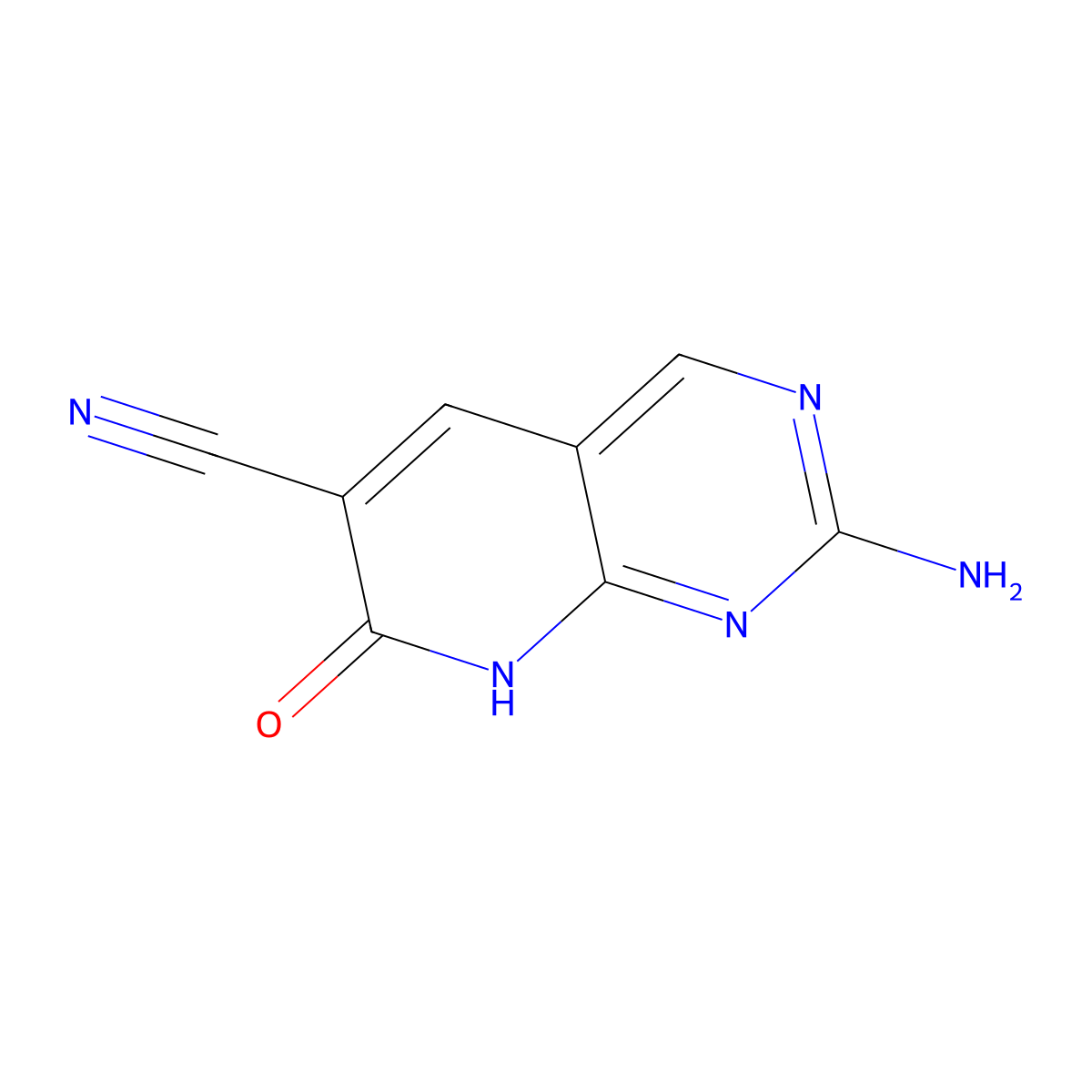 2-Amino-7-oxo-7H,8H-pyrido[2,3-d]pyrimidine-6-carbonitrile molecular structure, CAS 2060030-97-7