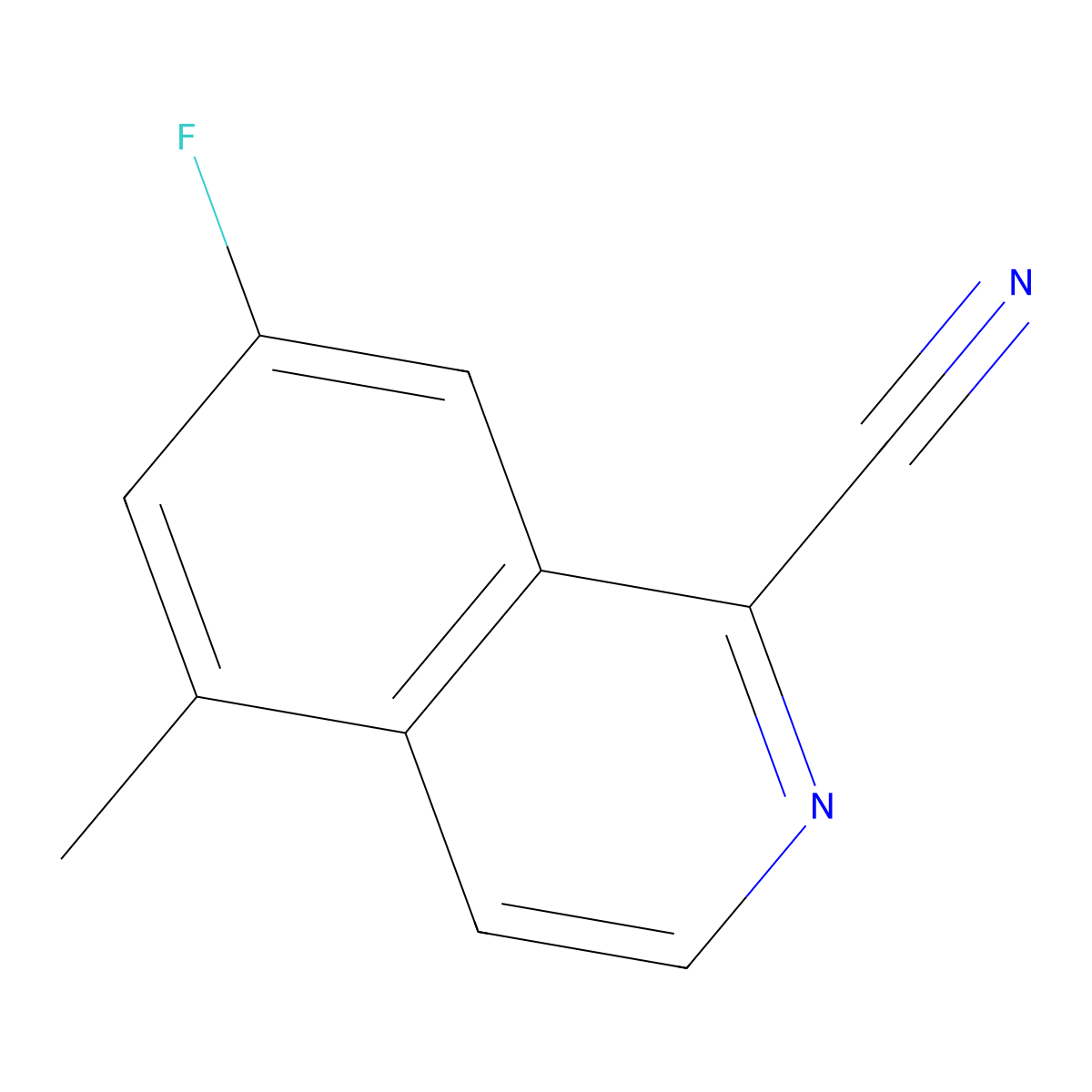 7-Fluoro-5-methylisoquinoline-1-carbonitrile molecular structure, CAS 2060031-02-7