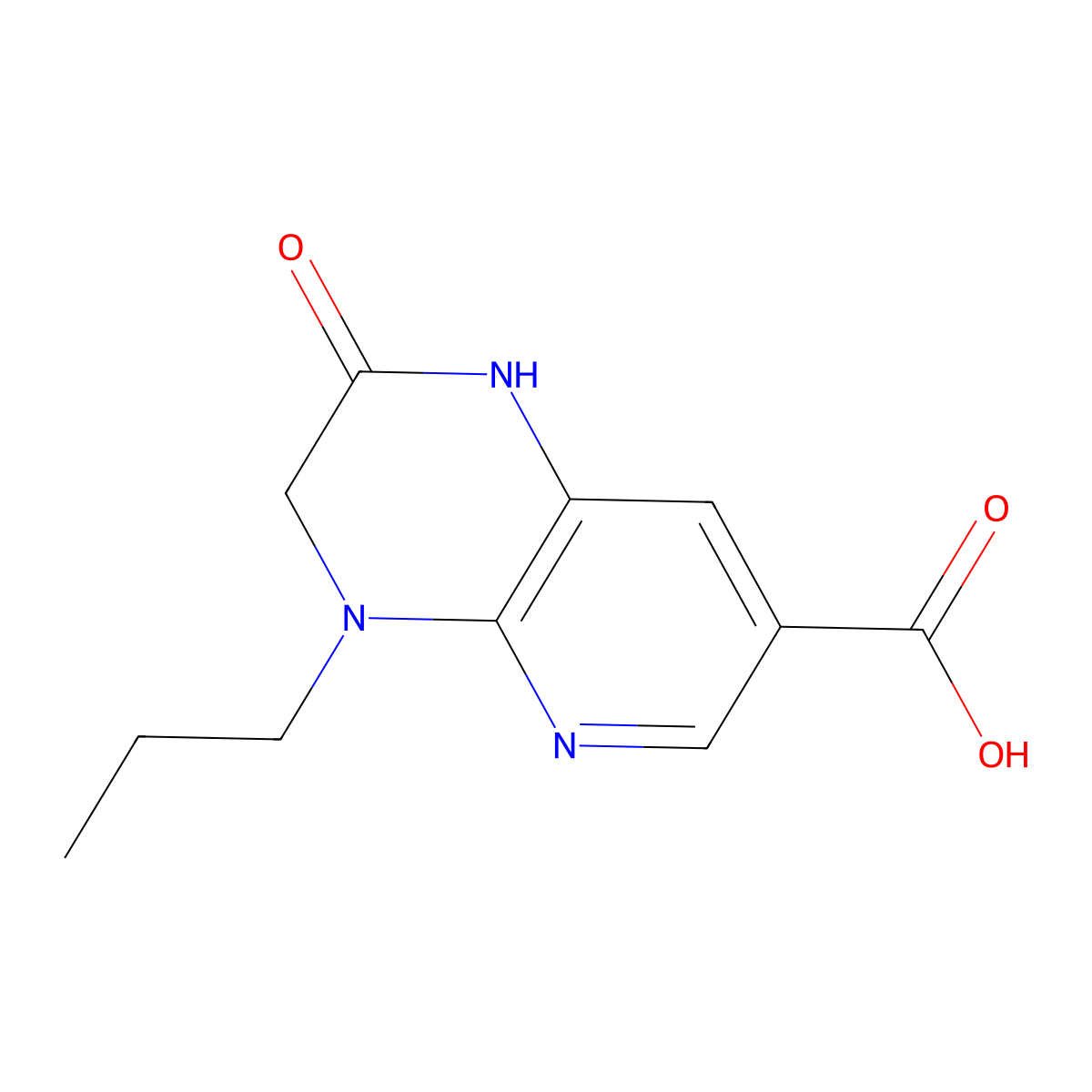 2-Oxo-4-propyl-1H,2H,3H,4H-pyrido[2,3-b]pyrazine-7-carboxylic acid molecular structure, CAS 2060031-12-9