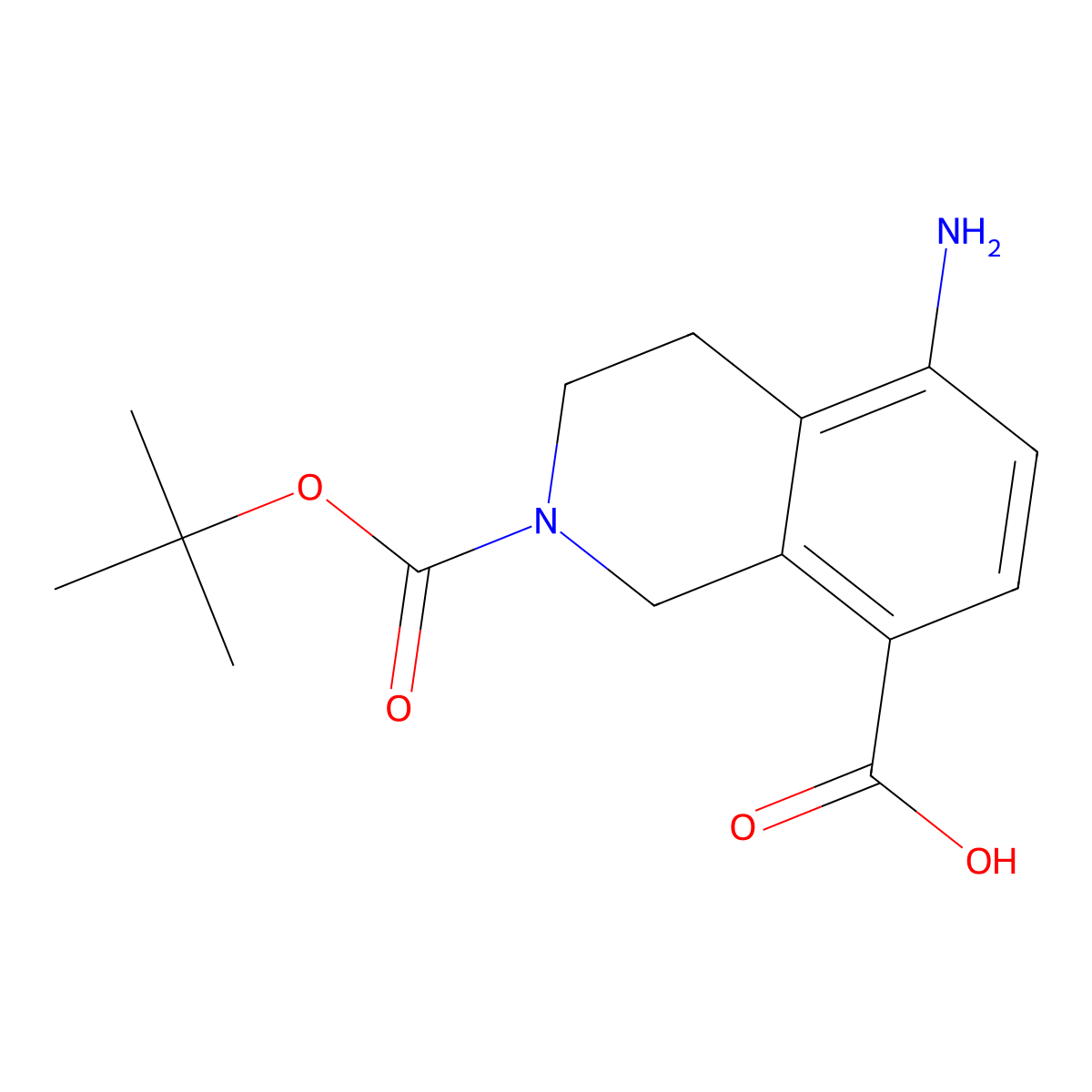 5-Amino-2-(tert-butoxycarbonyl)-1,2,3,4-tetrahydroisoquinoline-8-carboxylic acid molecular structure, CAS 2060031-16-3