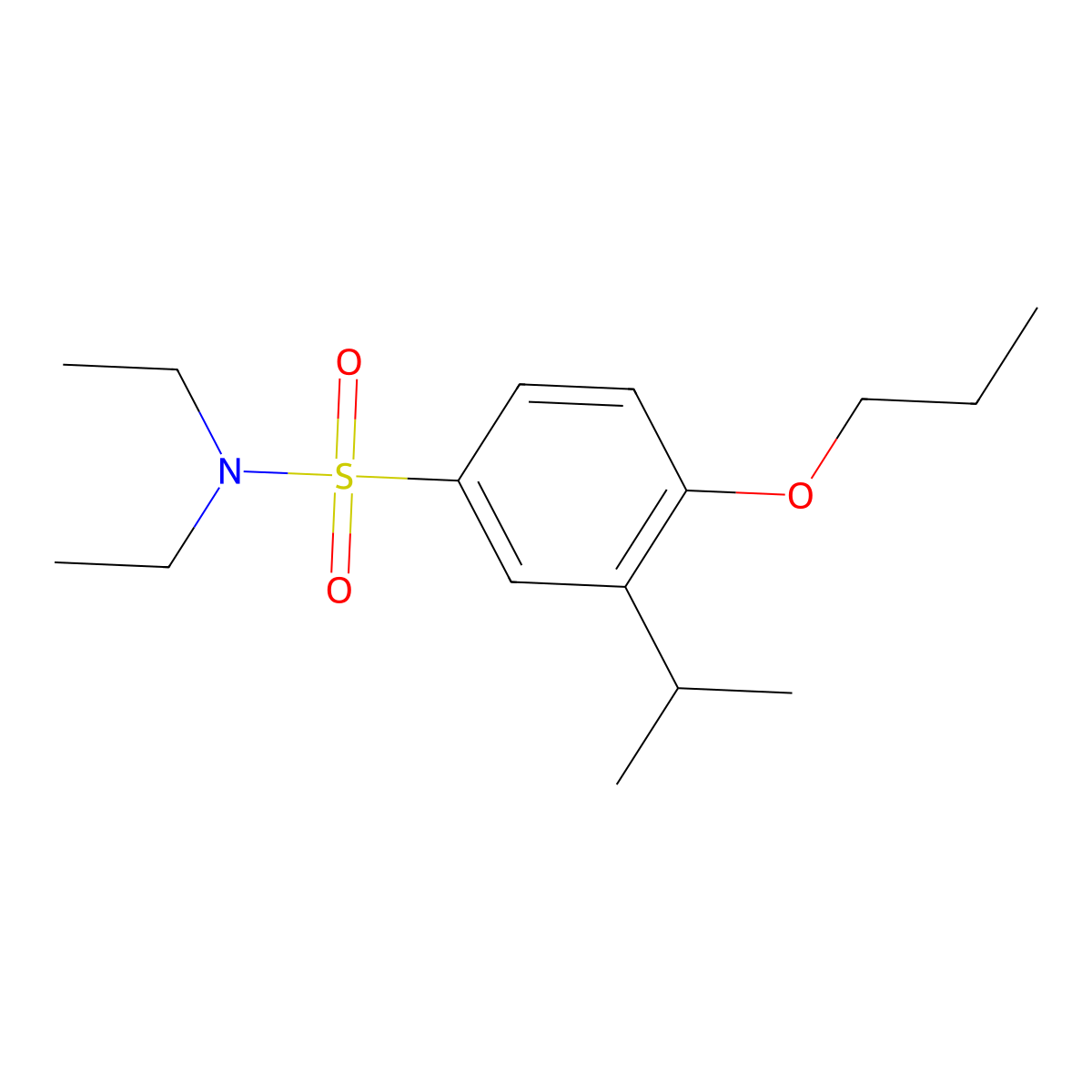 N,N-Diethyl-3-(propan-2-yl)-4-propoxybenzene-1-sulfonamide molecular structure, CAS 2060031-32-3