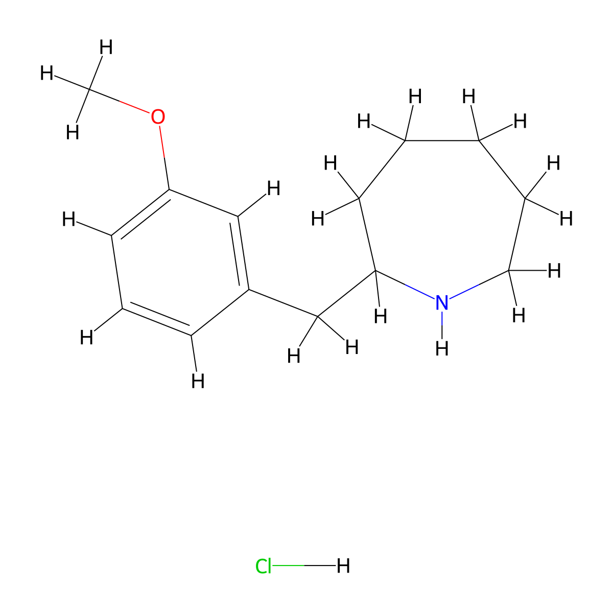 2-[(3-Methoxyphenyl)methyl]azepane hydrochloride molecular structure, CAS 2060031-33-4