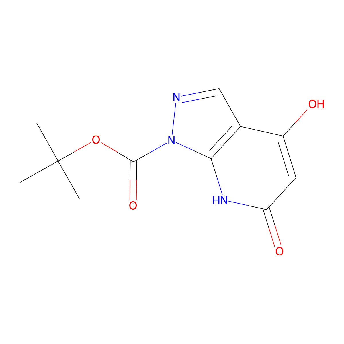 tert-Butyl 4,6-dihydroxy-1H-pyrazolo[3,4-b]pyridine-1-carboxylate molecular structure, CAS 2060031-37-8