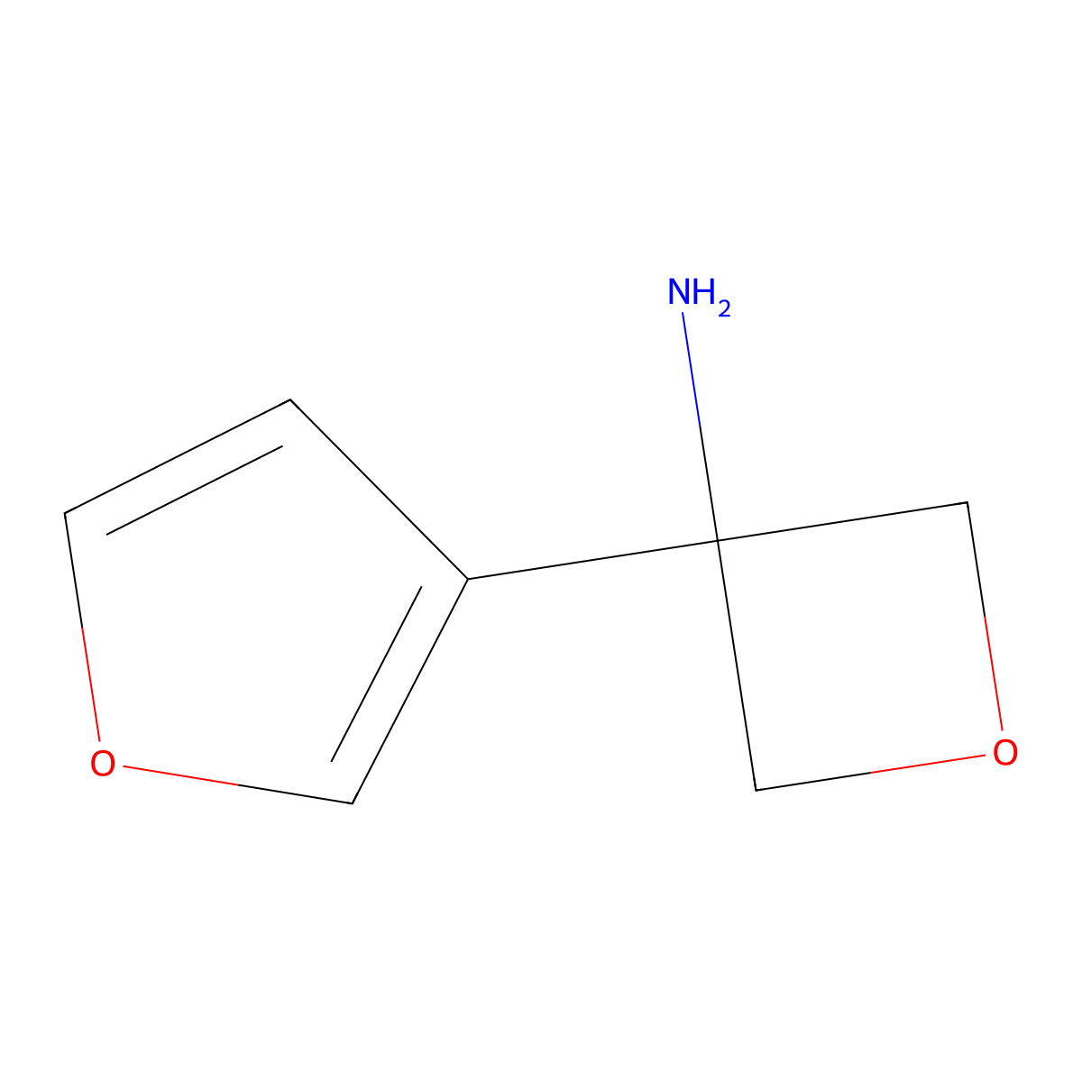 3-(Furan-3-yl)oxetan-3-amine molecular structure, CAS 2060031-58-3