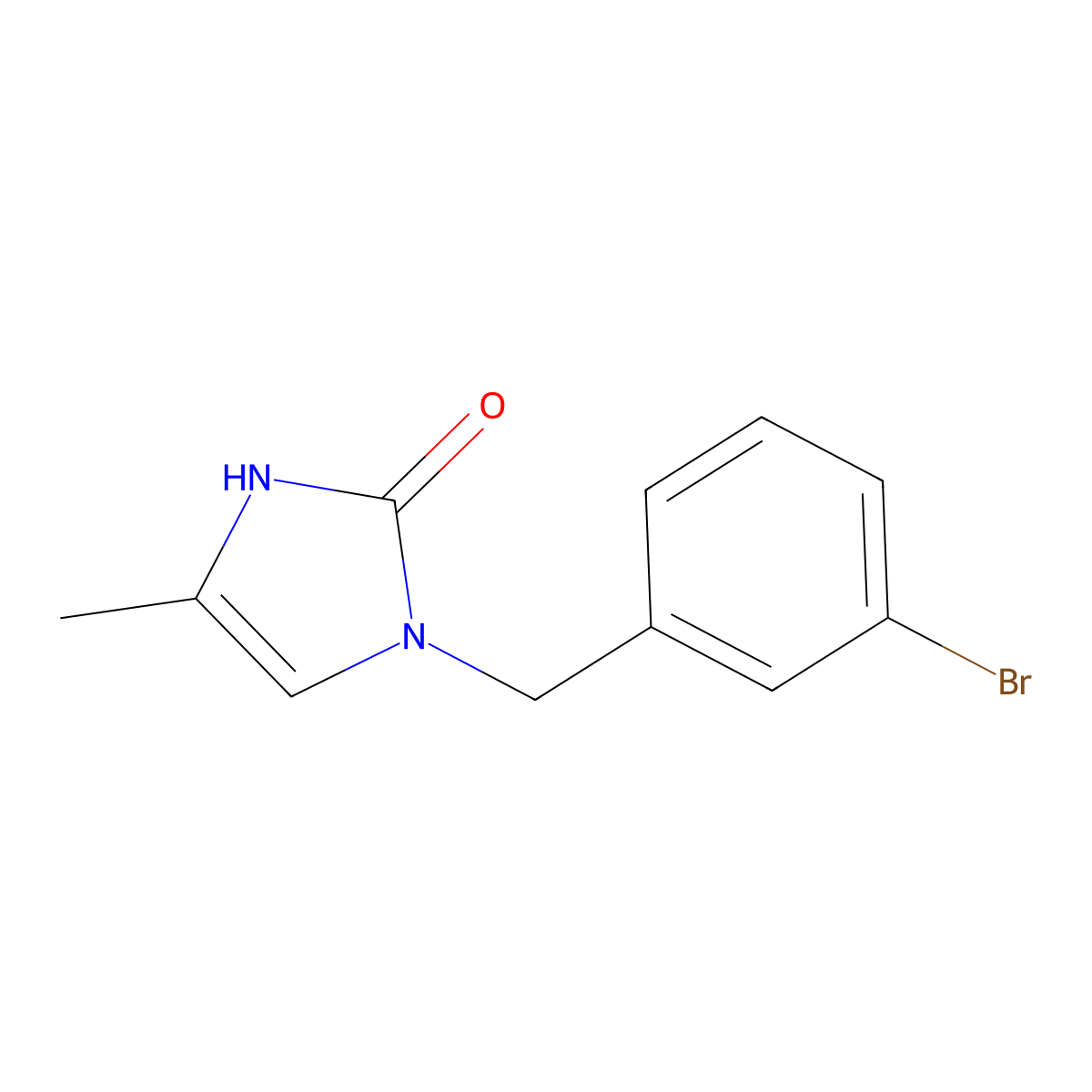 1-[(3-Bromophenyl)methyl]-4-methyl-2,3-dihydro-1H-imidazol-2-one molecular structure, CAS 2060031-64-1