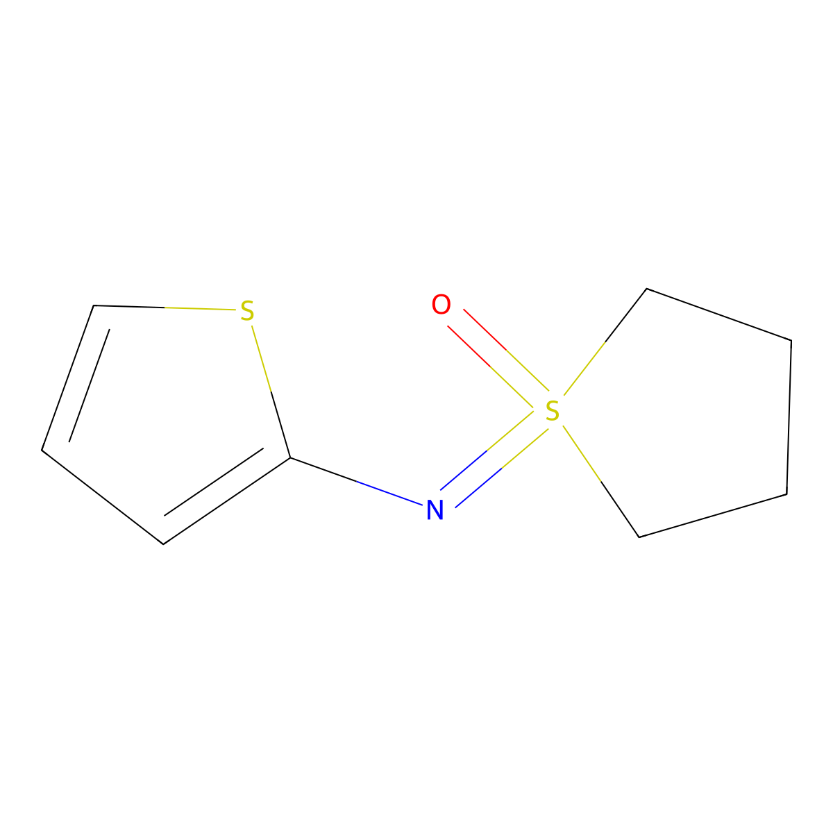 1-[(Thiophen-2-yl)imino]-1lambda6-thiolan-1-one molecular structure, CAS 2060031-72-1