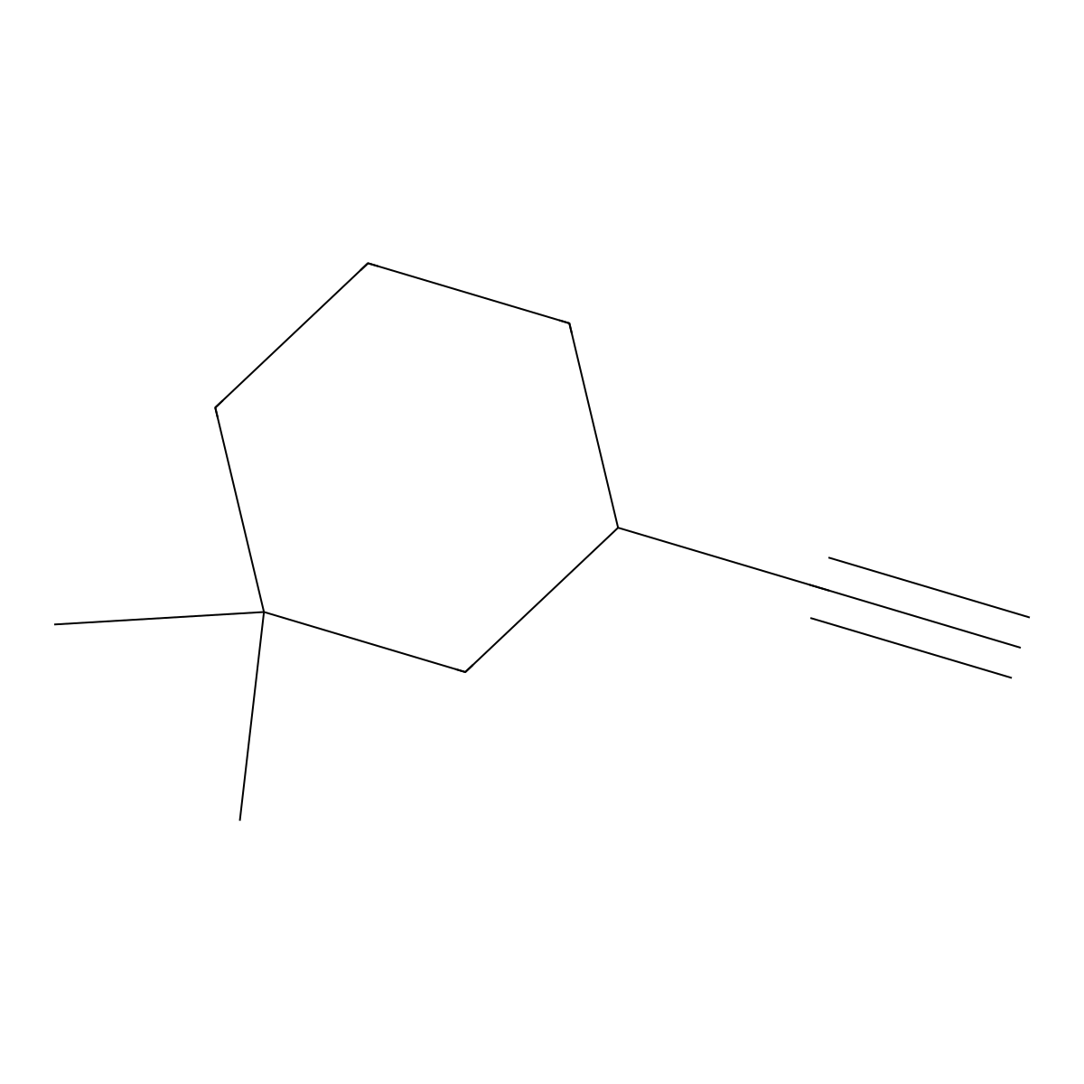 3-Ethynyl-1,1-dimethylcyclohexane molecular structure, CAS 2060031-73-2